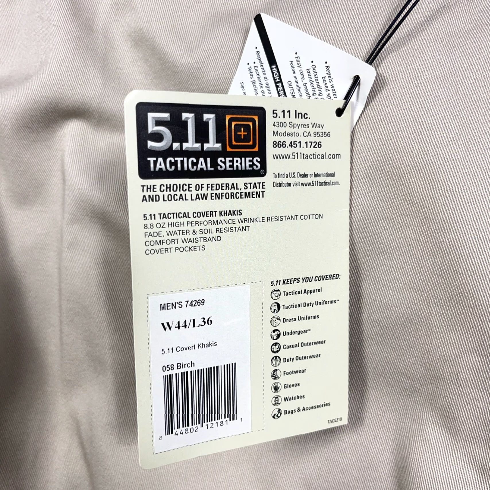 Vintage 5.11 Tactical Pants Men 44x36 Khaki Beige Cotton Blend Straight Pants Army USA 5.11 Tactical 44 Regular Mens Size US 44 / EU 60 - 6 Thumbnail