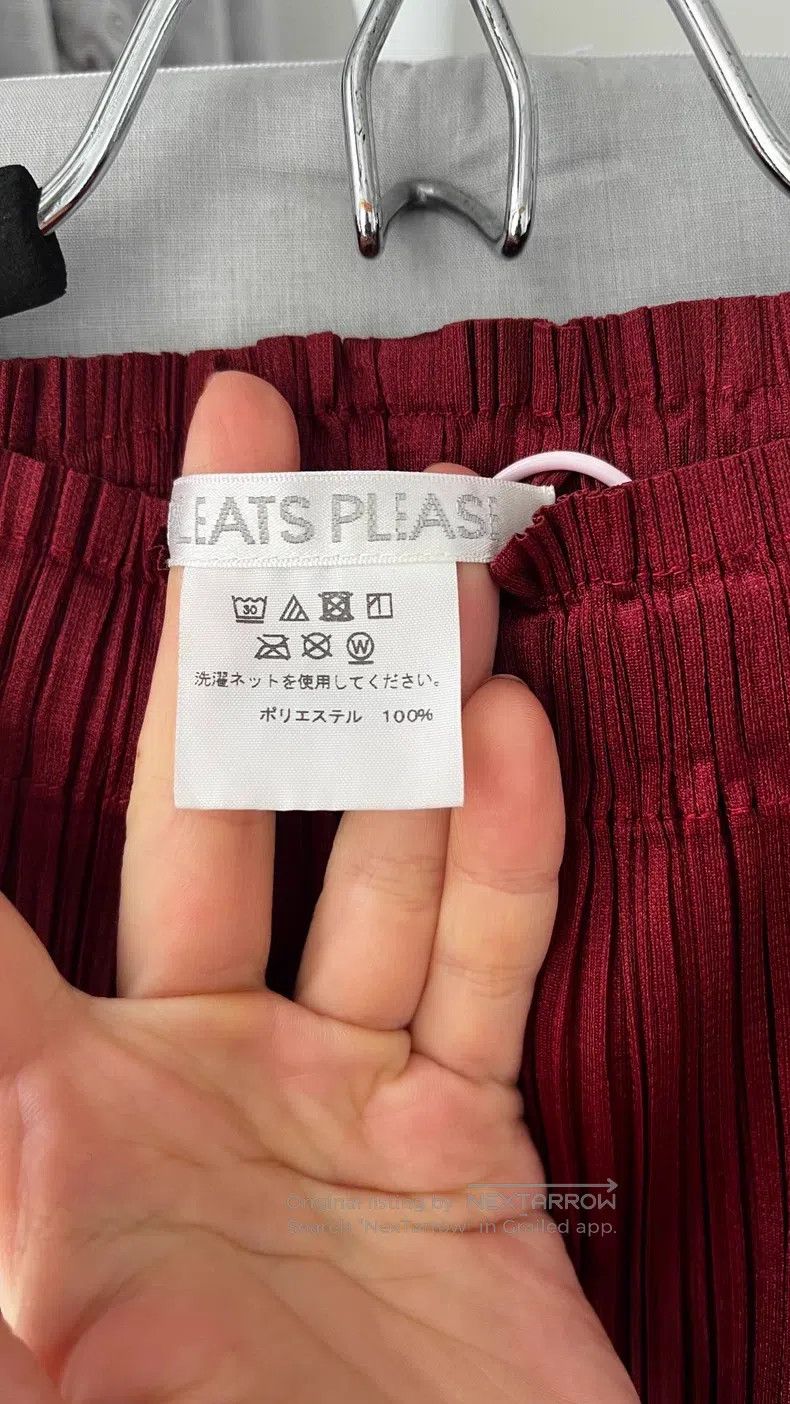 Issey Miyake Issey Miyake Red Straight Side-slit Pants Size 25" / US 0 / IT 36 - 4 Thumbnail