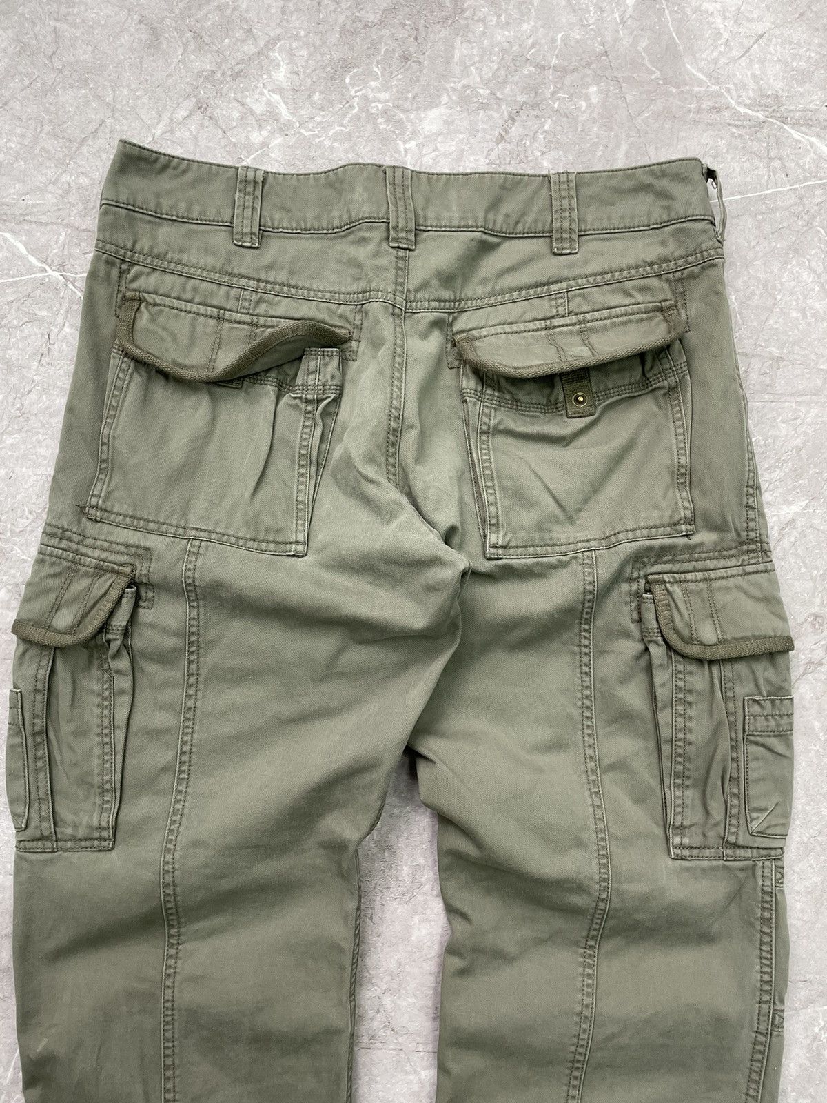 Japanese Brand × Vintage Vintage 90's Japanese Bondage Zip Bootcut Beige Cargo Pants Size US 34 / EU 50 - 12 Thumbnail