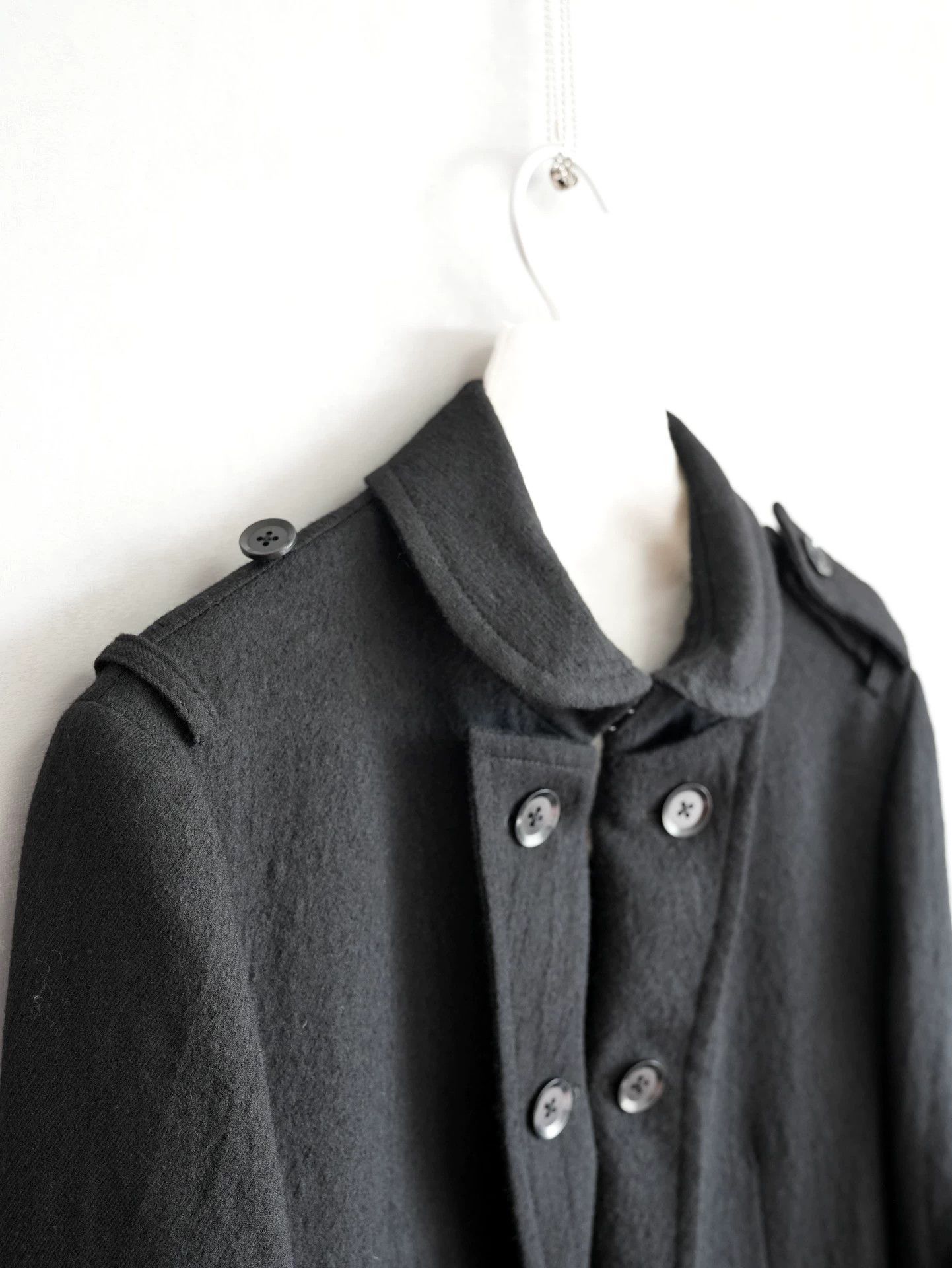 Yohji Yamamoto Yohji Yamamoto 10AW Double-Breasted Wool Coat Black Size US M / EU 48-50 / 2 - 6 Thumbnail