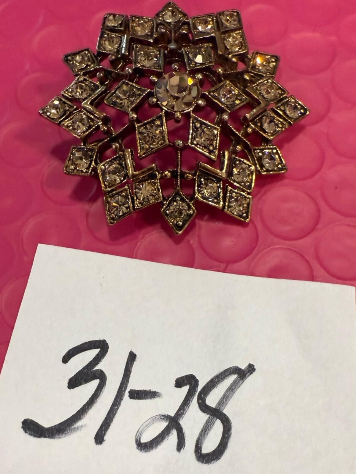 Other Rhinestone snowflake brooch silver tone shimmery rhinestones Size ONE SIZE - 7 Thumbnail