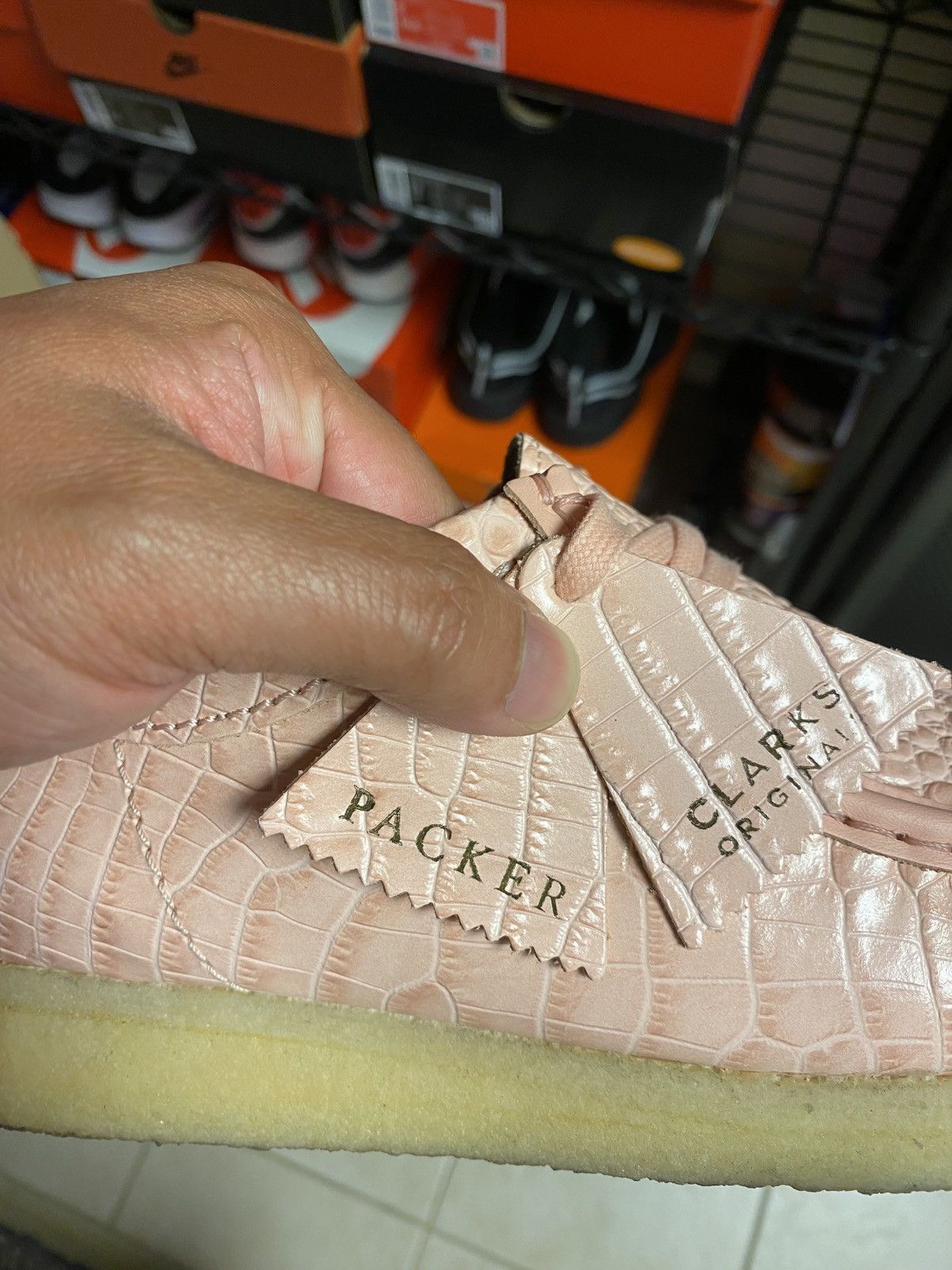 Clarks Clarks x Packer Shoes Wallabee “Light Pink Croc” Size US 8.5 / EU 41-42 - 10 Thumbnail