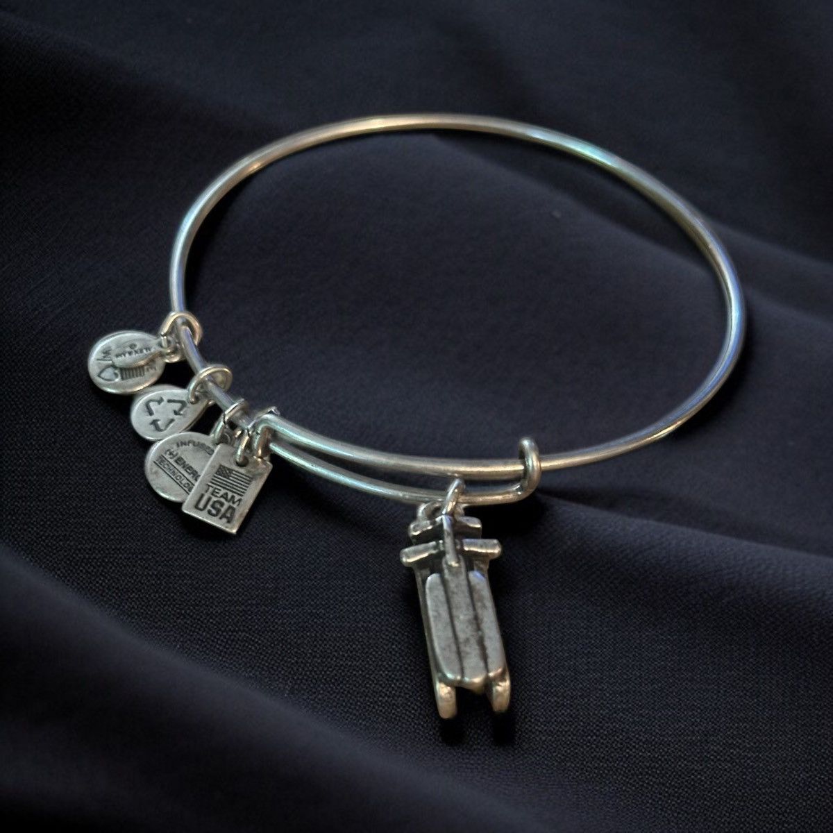 Other Alex and Ani Team USA sled adjustable bangle bracelet Size ONE SIZE - 1 Thumbnail