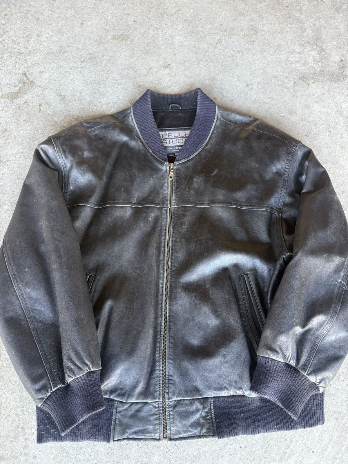 Wilsons Leather Black Pelle Studio Wilson’s Leather Bomber jacket Size US L / EU 52-54 / 3 - 1 Thumbnail