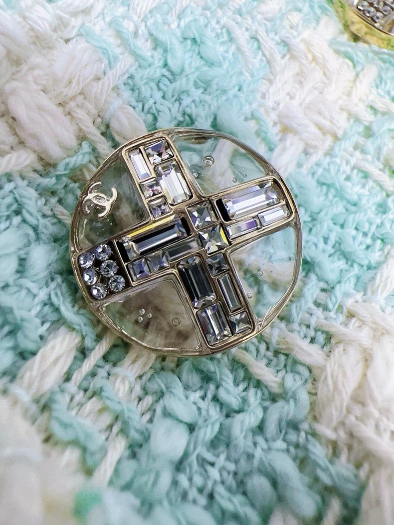 Chanel Chanel 23S spring and summer mint green double-breasted pl Size S / US 4 / IT 40 - 3 Thumbnail