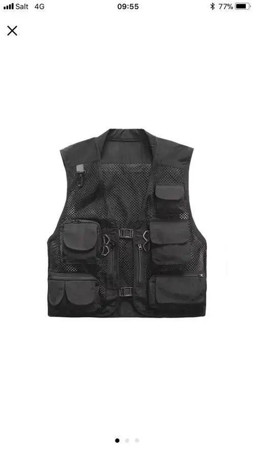 Handmade × Vintage Black Military Vest Size ONE SIZE - 2 Thumbnail
