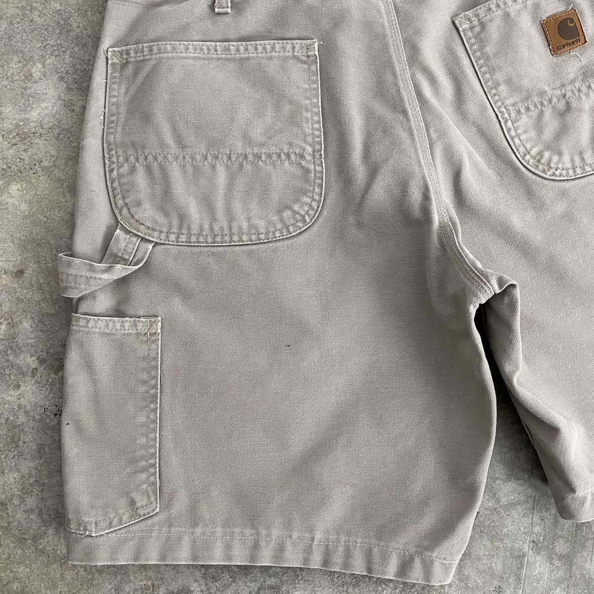 Carhartt VTG Carhartt Desert Grey Dirty Baggy Carpenter Shorts Jorts Size US 34 / EU 50 - 14 Thumbnail