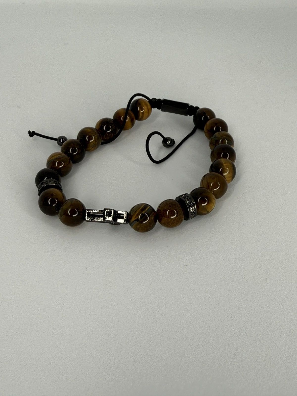 Other Tiger Eye Bead Bracelet with Cross Size ONE SIZE - 2 Thumbnail