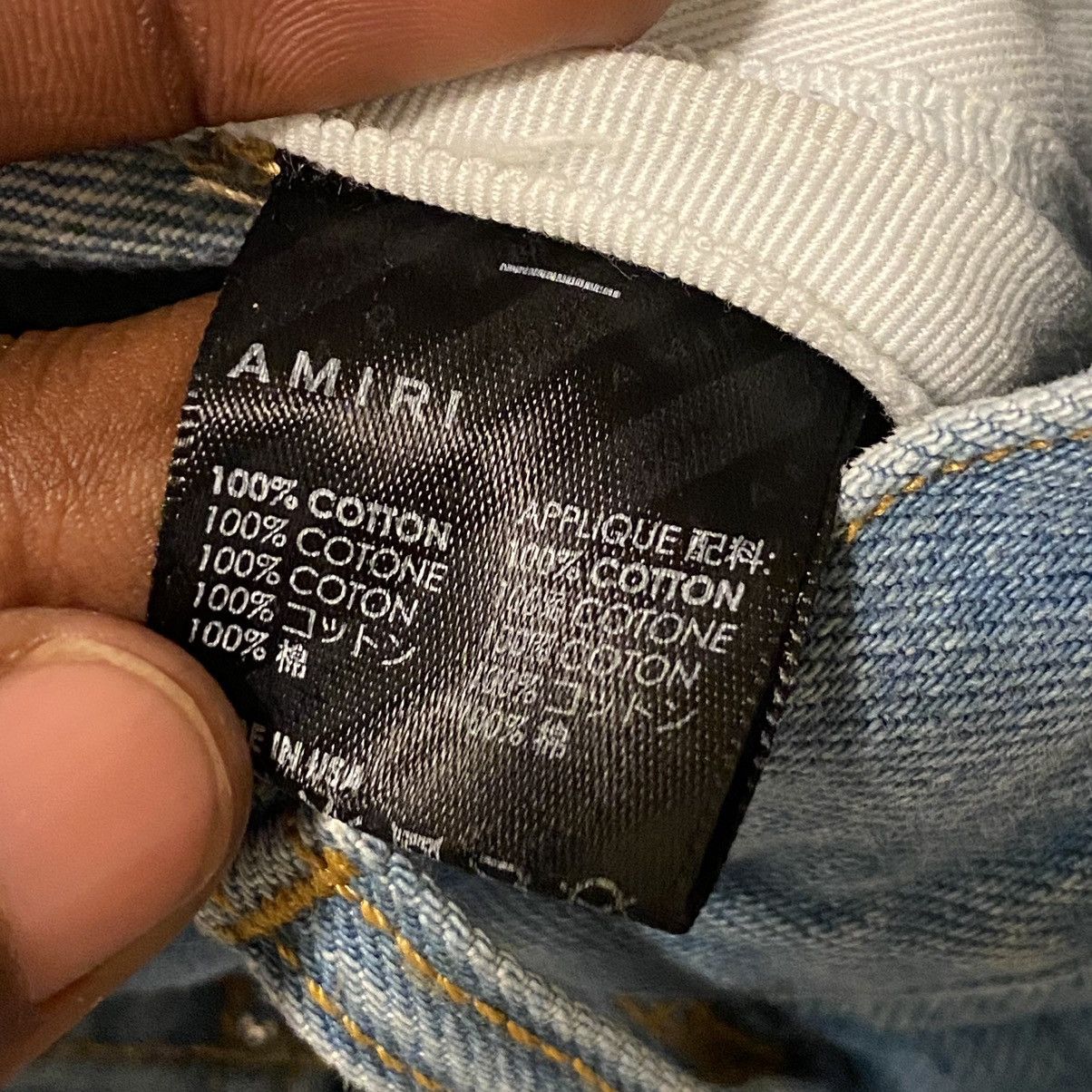 Amiri Amiri Straight Leg Aloha Patch Jeans Blue Size US 38 / EU 54 - 14 Thumbnail