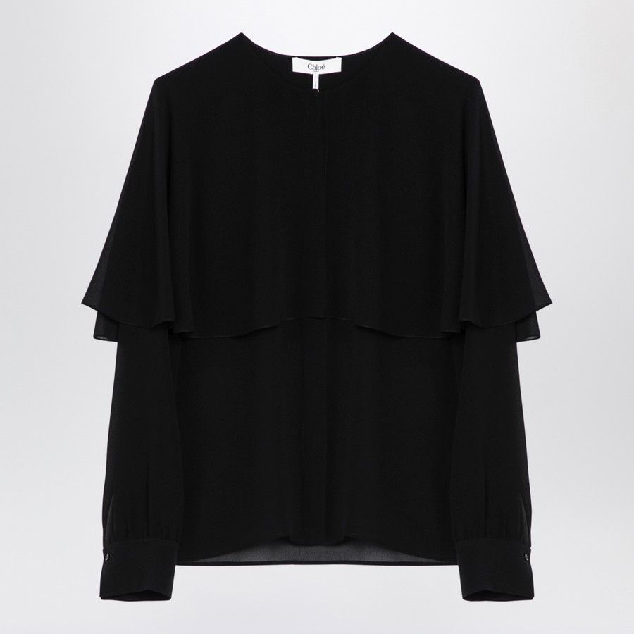 Chloe o1d2blof0824 Blouse in Black Size S / US 4 / IT 40 - 1 Thumbnail