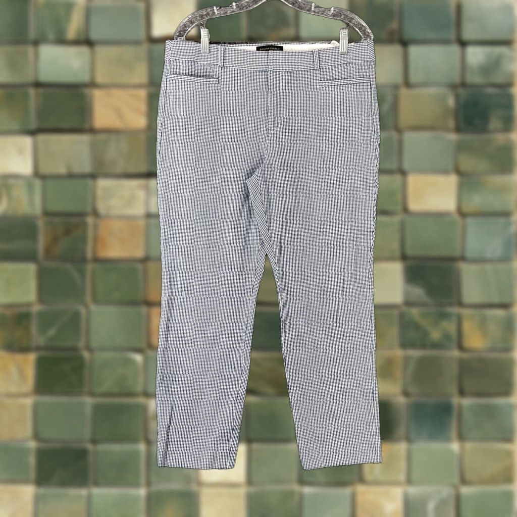 Banana Republic BANANA REPUBLIC Plaid Ankle Pants Women’s 12 Blue Size 34" / US 12 / IT 48 - 1 Thumbnail