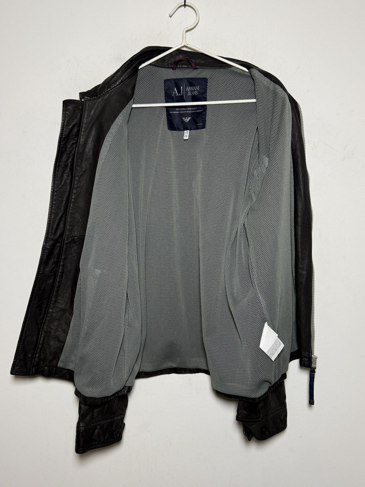 Giorgio Armani Armani Jeans y2k leather jacket Size US XL / EU 56 / 4 - 11 Thumbnail