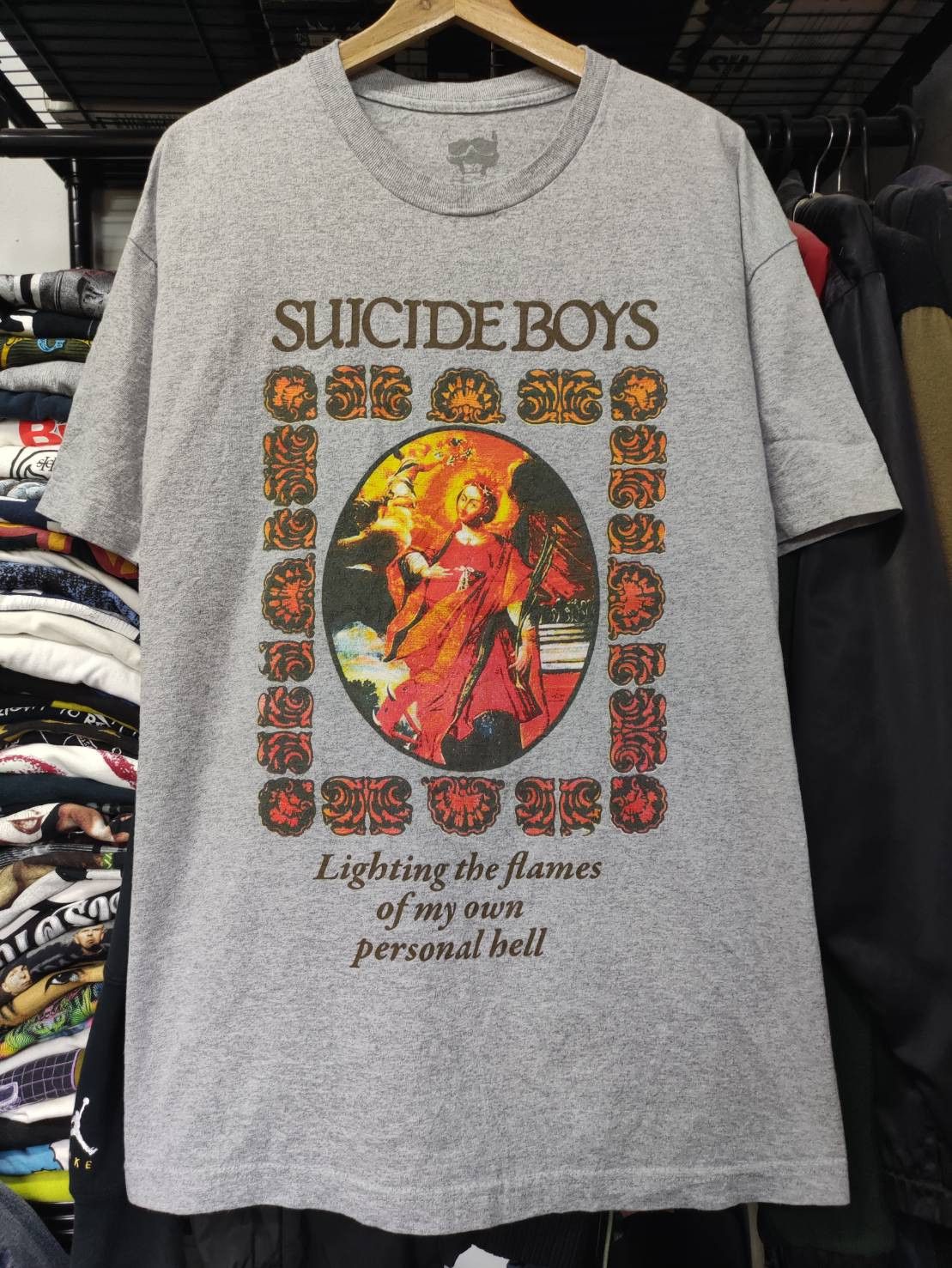 Fuck The Population × G59 Records $uicideboy$ " Lighting the Flame of my Own Personal Hell " Size US XL / EU 56 / 4 - 2 Thumbnail