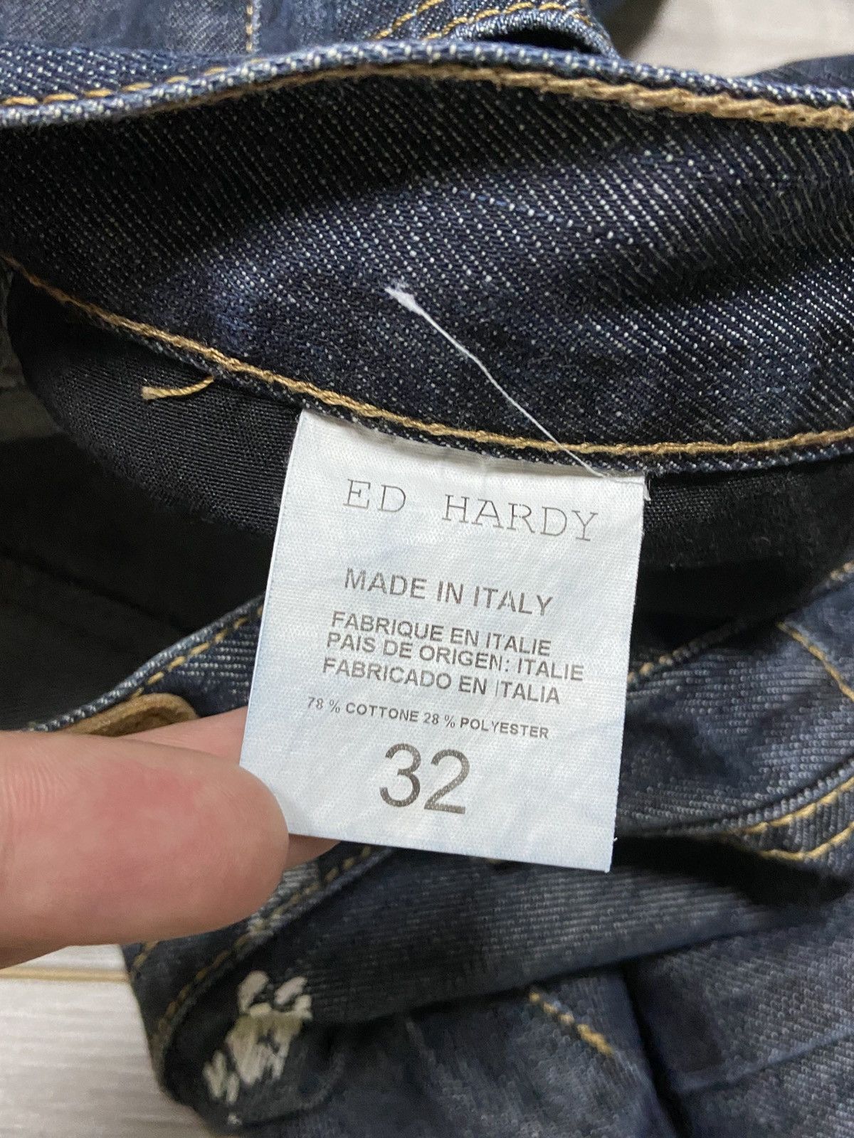Ed Hardy Ed Hardy skull 💀 eagle big embro logo print vintage jeans Size US 32 / EU 48 - 6 Thumbnail
