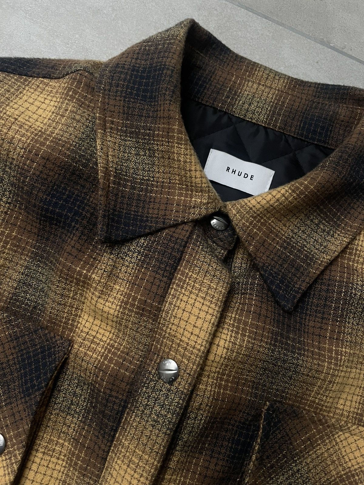 Rhude RHUDE Flannel Snap Checkered Jacket Large Size US L / EU 52-54 / 3 - 2 Thumbnail