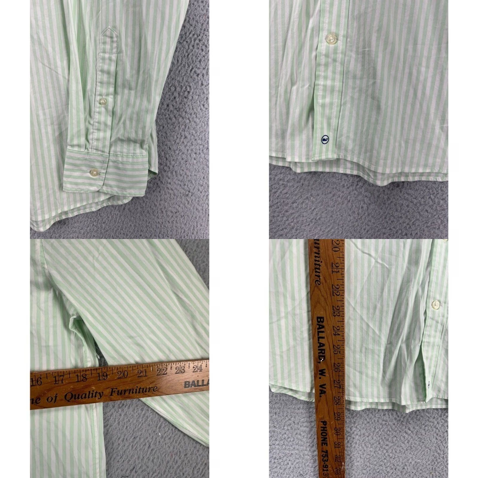 Vineyard Vines Vineyard Vines OTG Shirt Men Medium Green Stripes Brrr Performance Button Up NEW Size US M / EU 48-50 / 2 - 8 Thumbnail