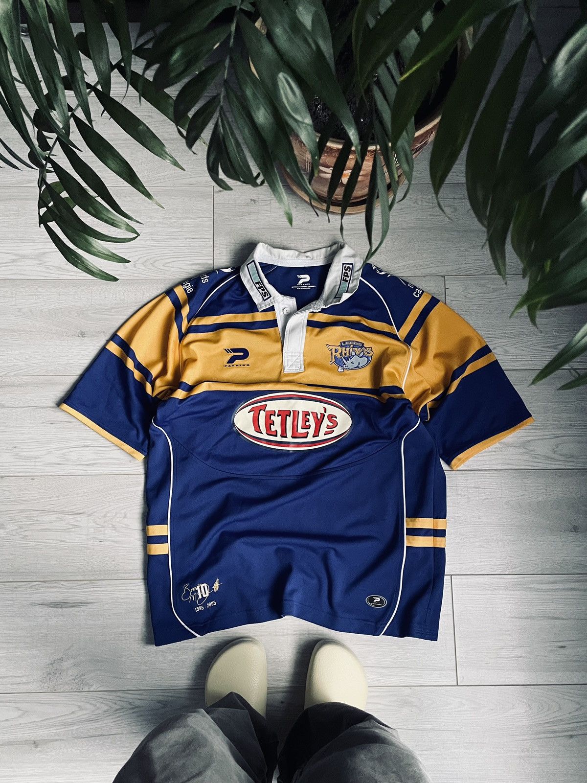 Pre-owned England Rugby League X Vintage Leeds Rhinos 2005 Jersey In Blue