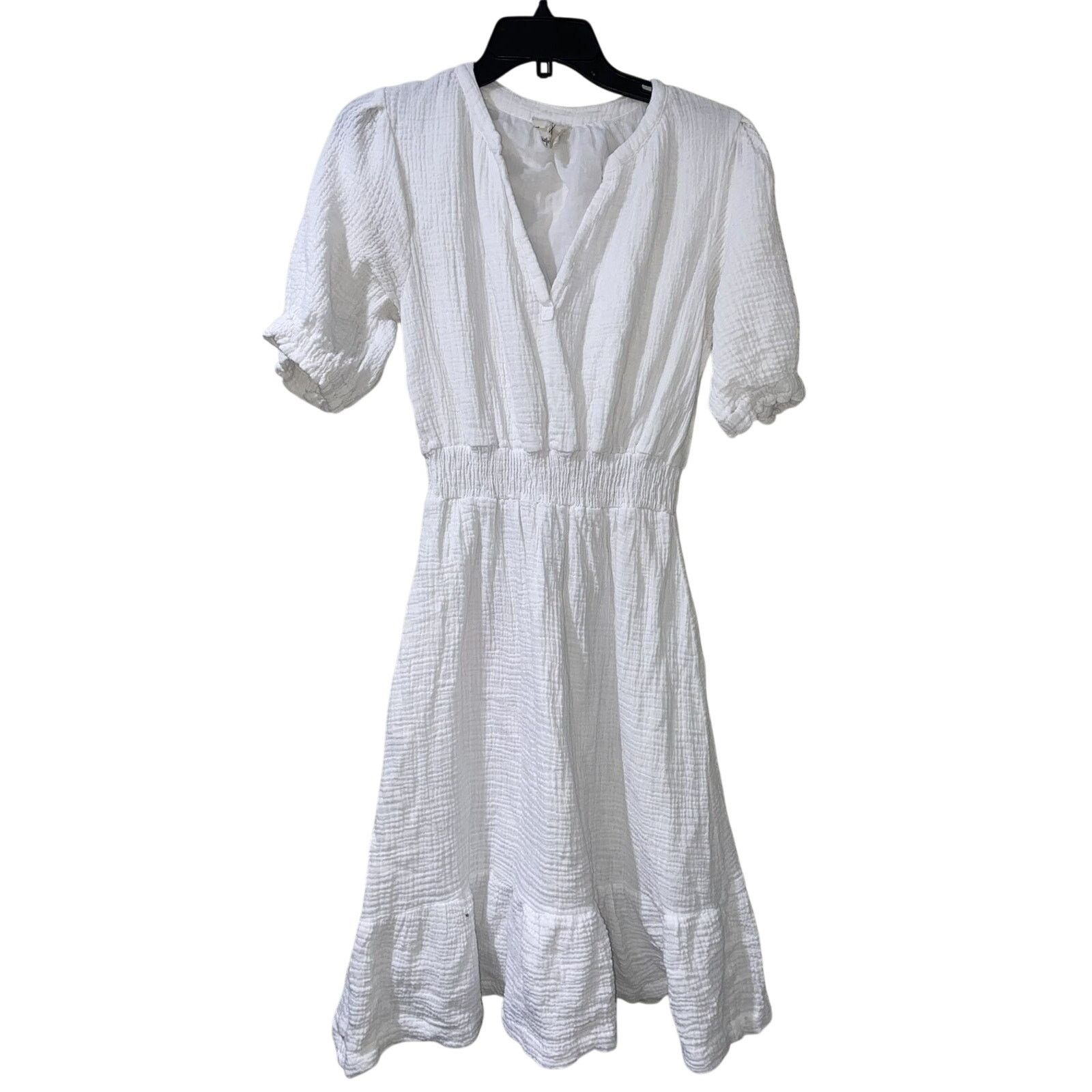Joie Joie Peasant V Neckline Gauze Dress M Boho MIDI A000004 Size M / US 6-8 / IT 42-44 - 1 Thumbnail