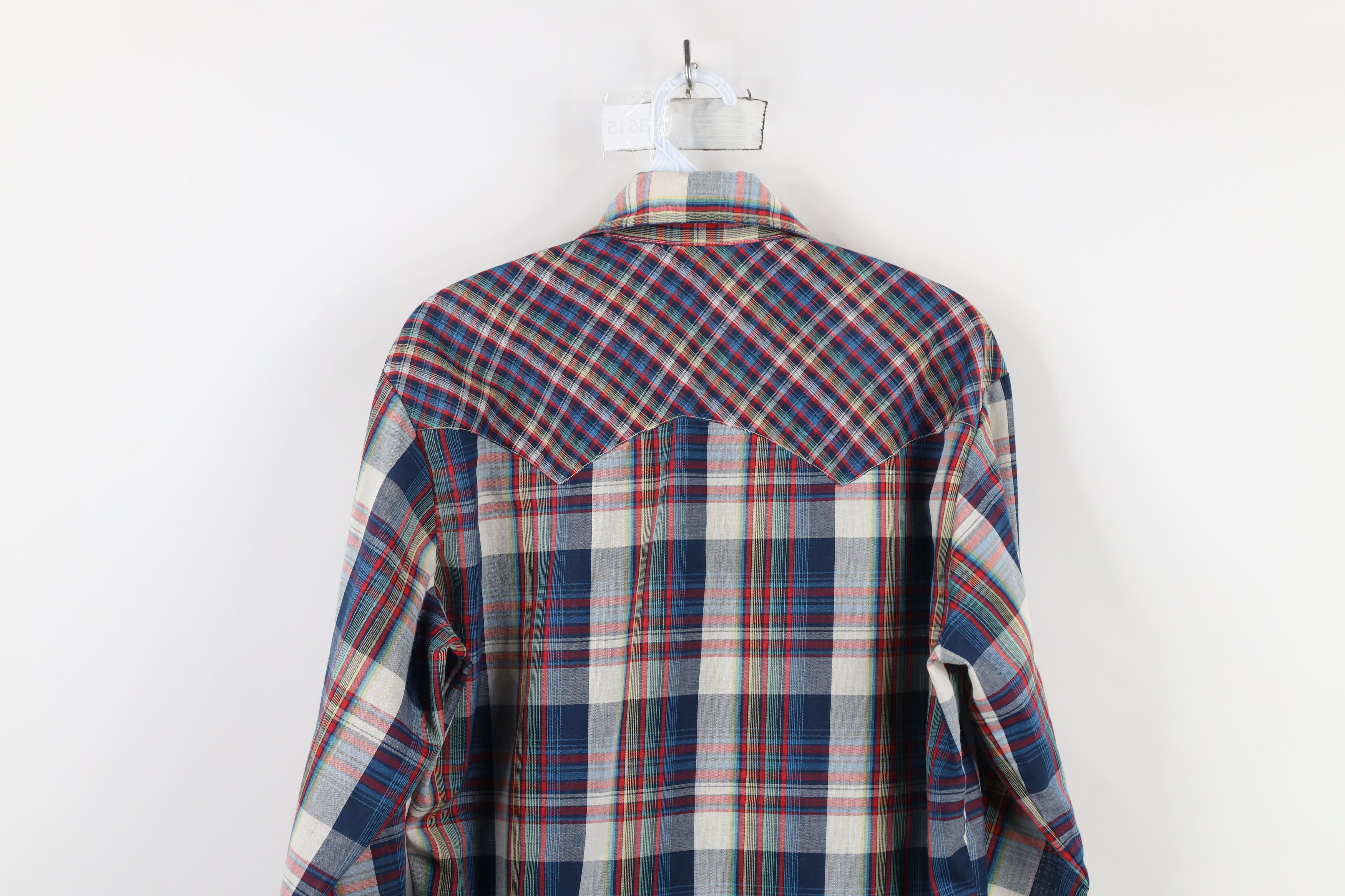 Levi's × Vintage Vintage 70s Levis Plaid Western Cowboy Snap Button Shirt USA Size US M / EU 48-50 / 2 - 10 Thumbnail