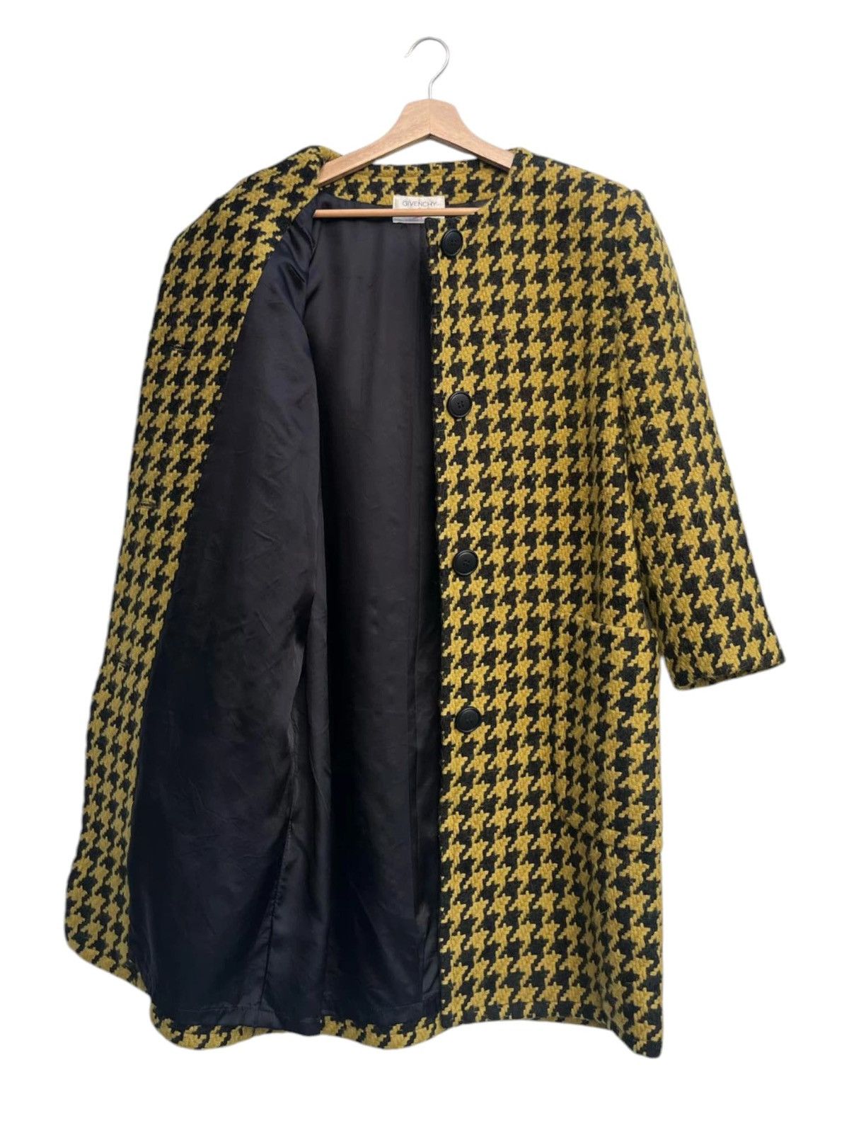 Givenchy Vintage Givenchy Life Tweed Check Wool Blend Coat Size M / US 6-8 / IT 42-44 - 3 Thumbnail