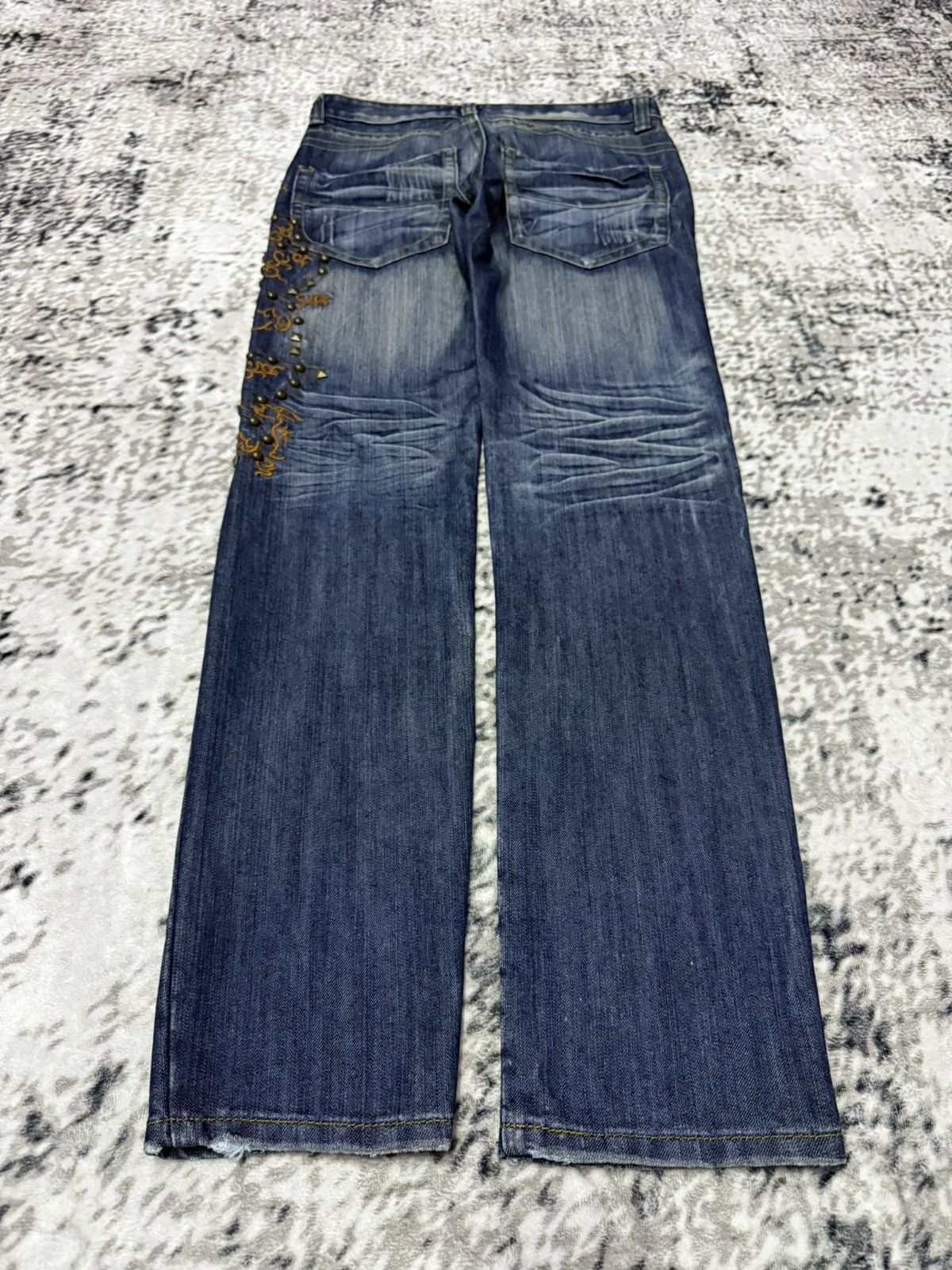 Japanese Brand Tornado Mart Style Studded Tribal Denim Japanese Brand Size US 30 / EU 46 - 2 Thumbnail
