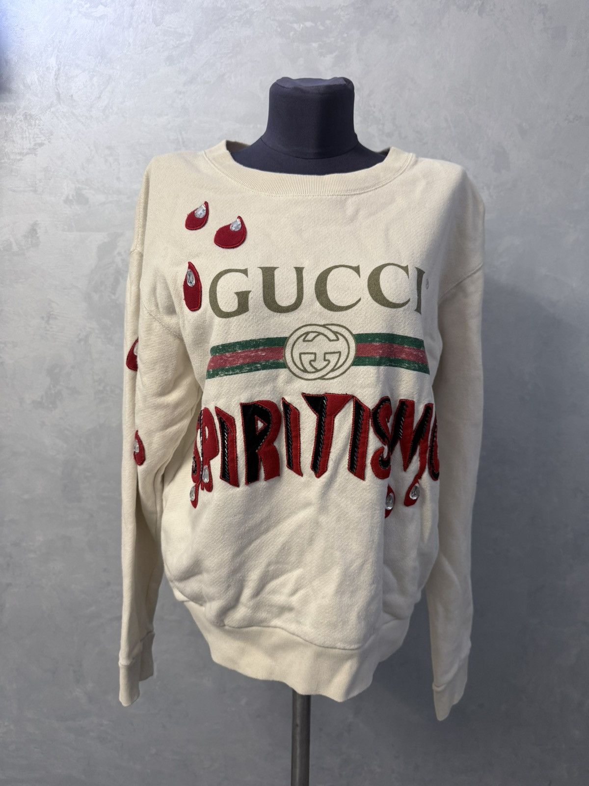 Gucci Rare Gucci Embroidered Spiritismo Sweatshirt Blood Drops Size XXS / US 00 / IT 34 - 1 Thumbnail