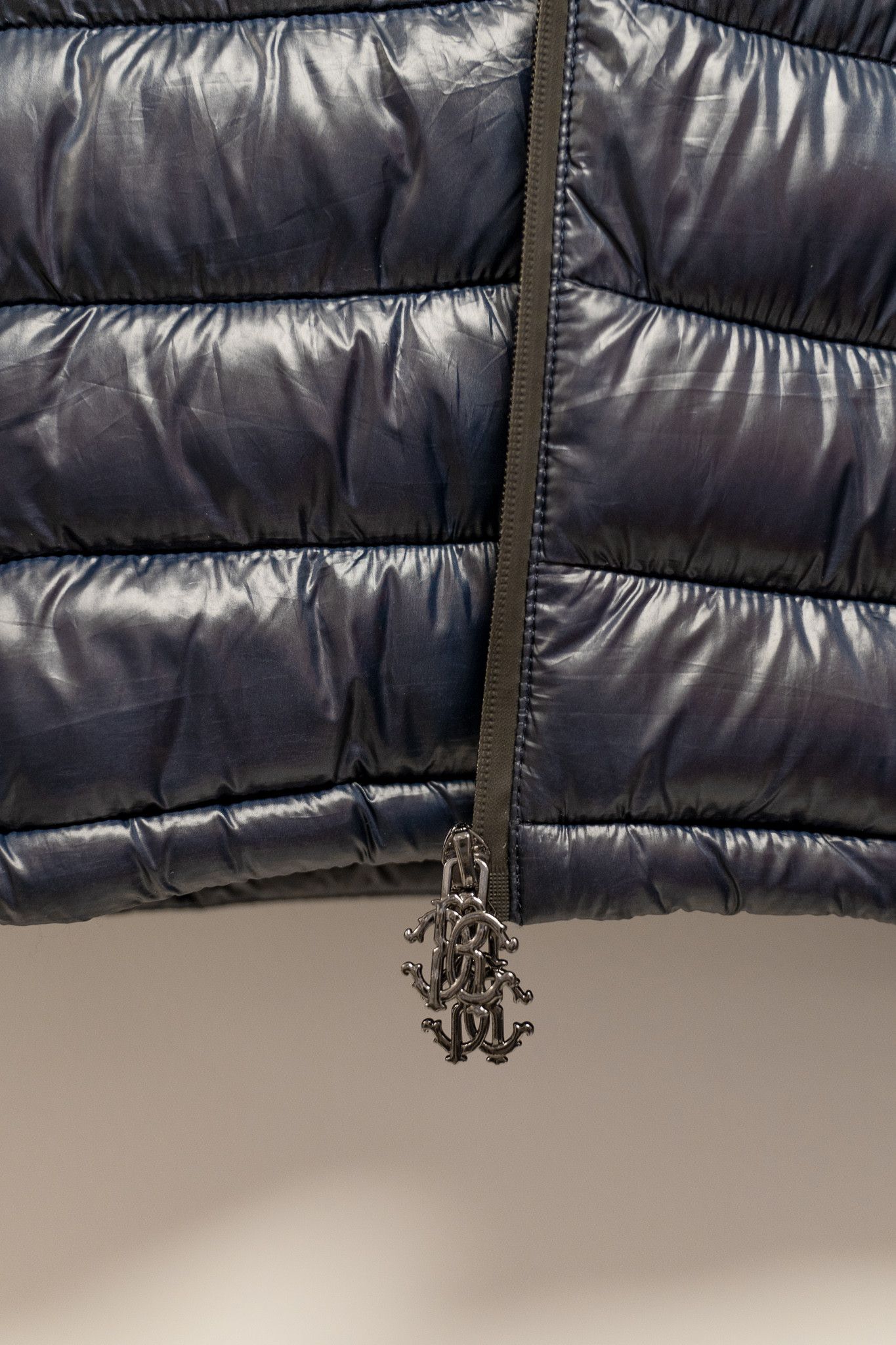Roberto Cavalli Robert Cavalli Men's Hooded Blue Puffer Jacket Size US M / EU 48-50 / 2 - 2 Thumbnail
