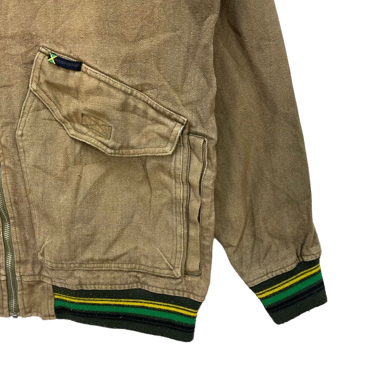 Bob Marley × Rap Tees × Vintage Vintage Heavy Cotton Chore Jacket Jamaica Flag Jacket Size US M / EU 48-50 / 2 - 6 Thumbnail