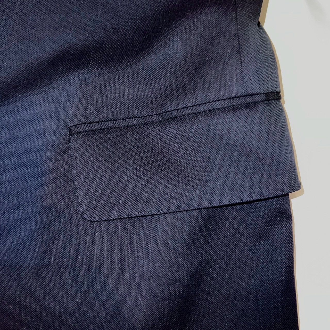 Alfred Dunhill $2500 DUNHIL Silk Cotton Half-double Jacket Dark blue 46 Size US M / EU 48-50 / 2 - 9 Thumbnail