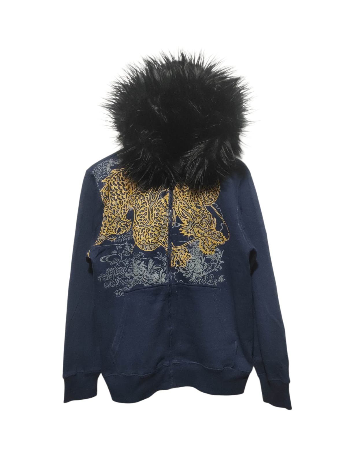 Japanese Brand Oblo Sukajan Dragon zip fur hoodie ifsix LGB style Size US M / EU 48-50 / 2 - 1 Thumbnail