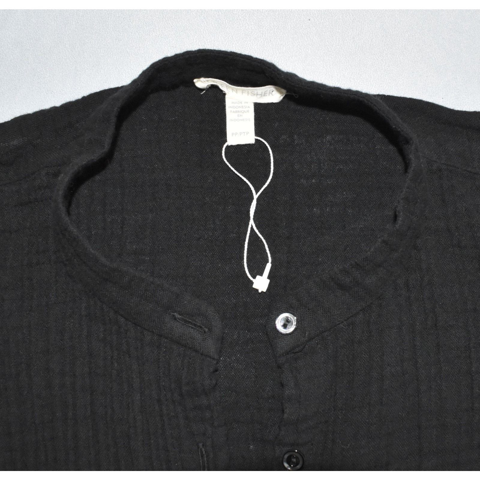 Eileen Fisher NEW EILEEN FISHER Org Cotton Gauze Mandarin Collar Dress PP Size XS / US 0-2 / IT 36-38 - 4 Thumbnail