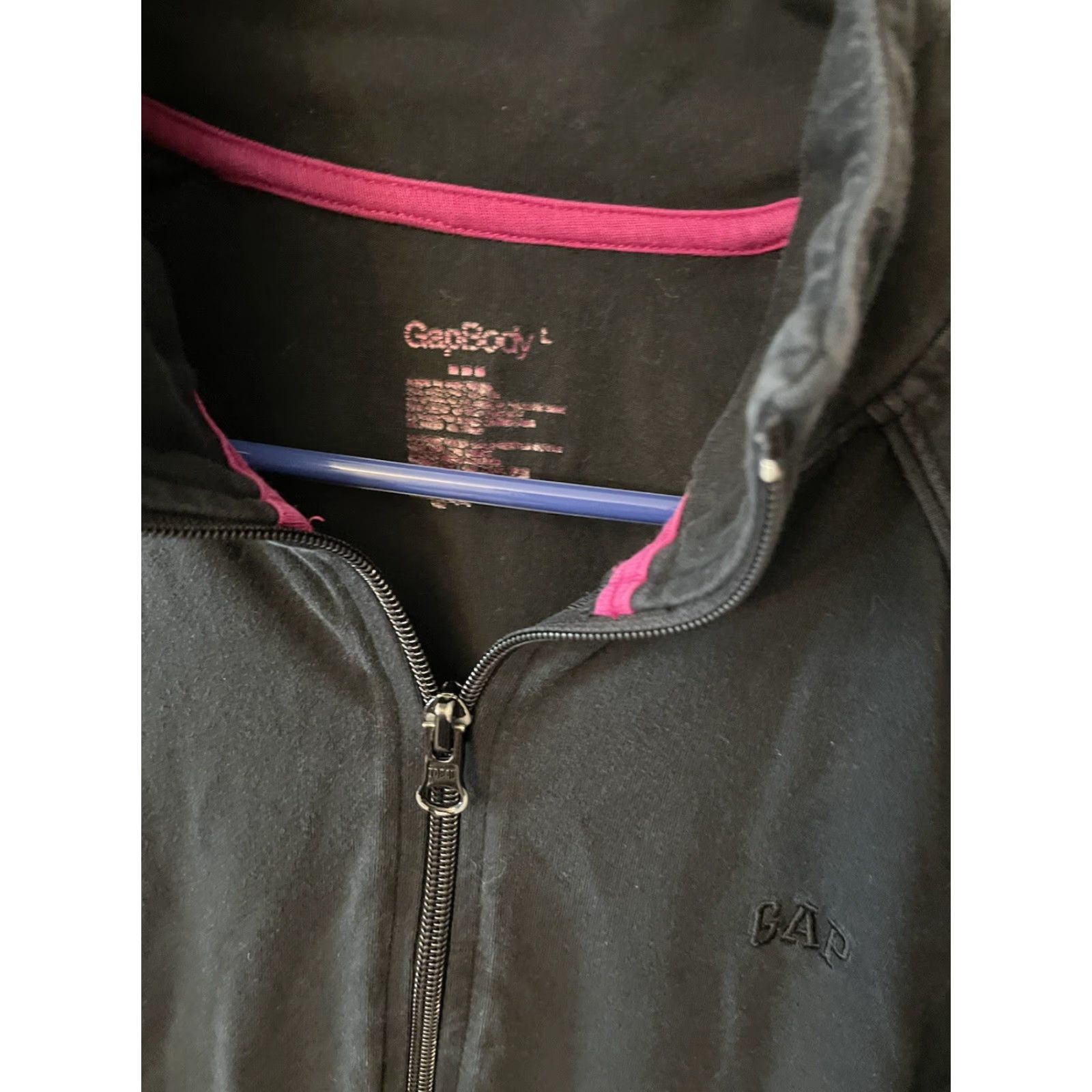 Gap Gap Body Pullover Women Large Black Full Zip Mock Neck Activewear Jacket Size L / US 10 / IT 46 - 3 Thumbnail
