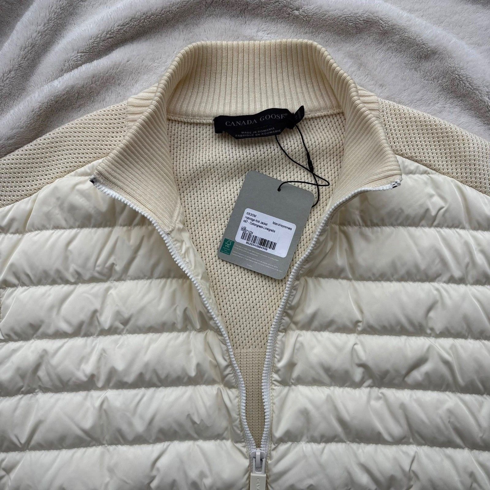 Canada Goose Canada Goose Hybridge Cottongrass Knit Full Zip Jacket Size US L / EU 52-54 / 3 - 5 Thumbnail