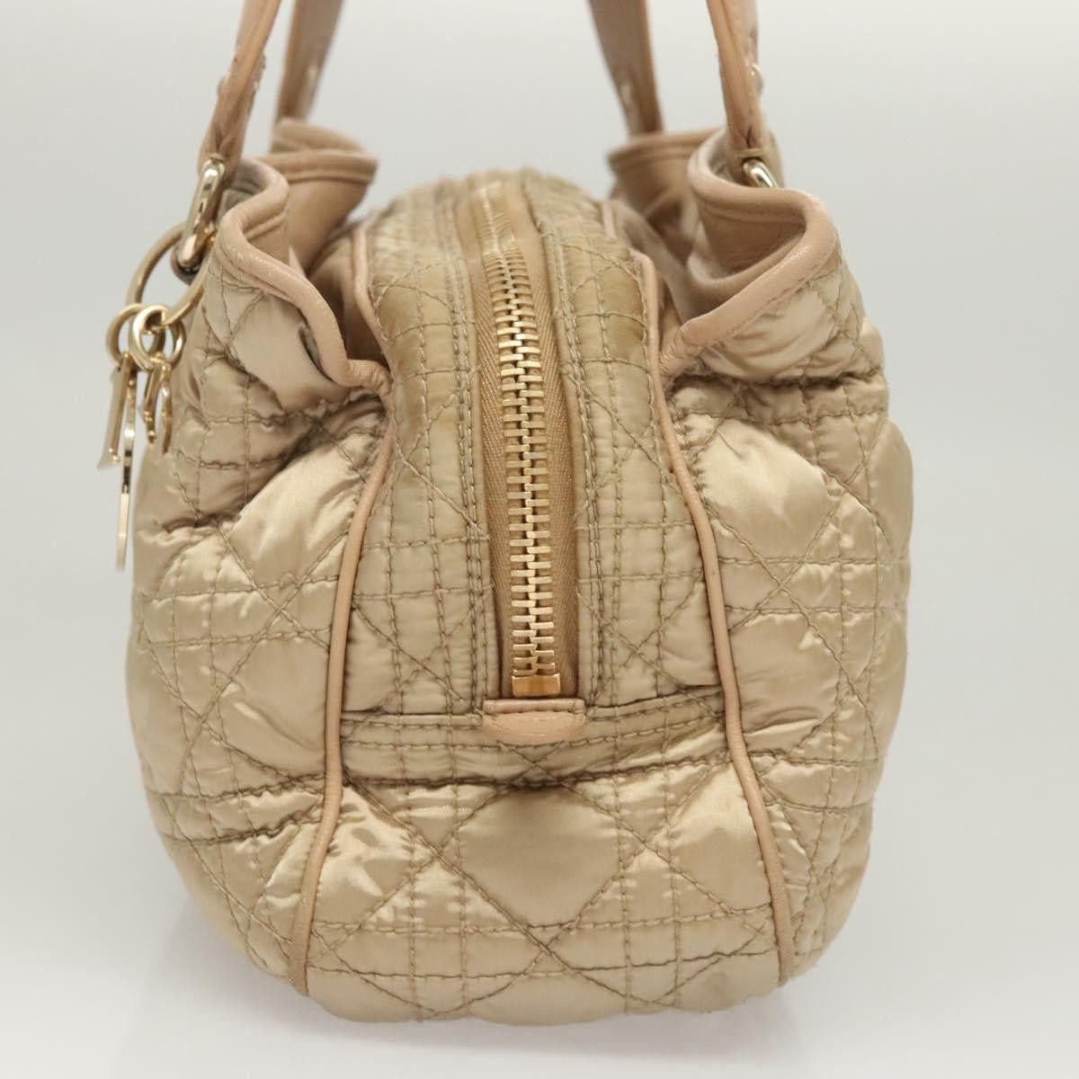 Dior DIOR Canage Hand Bag Nylon Beige Gold Size ONE SIZE - 4 Thumbnail