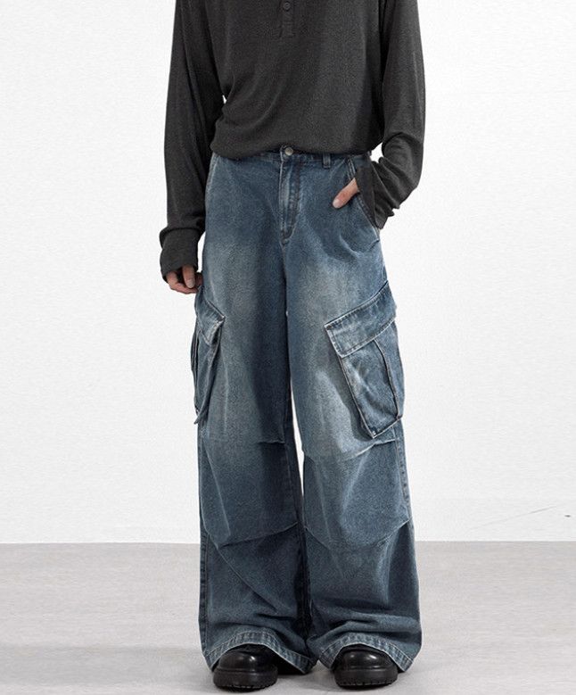 Japanese Brand American baggy multi-pocket cargo jeans for men Size US 32 / EU 48 - 1 Thumbnail