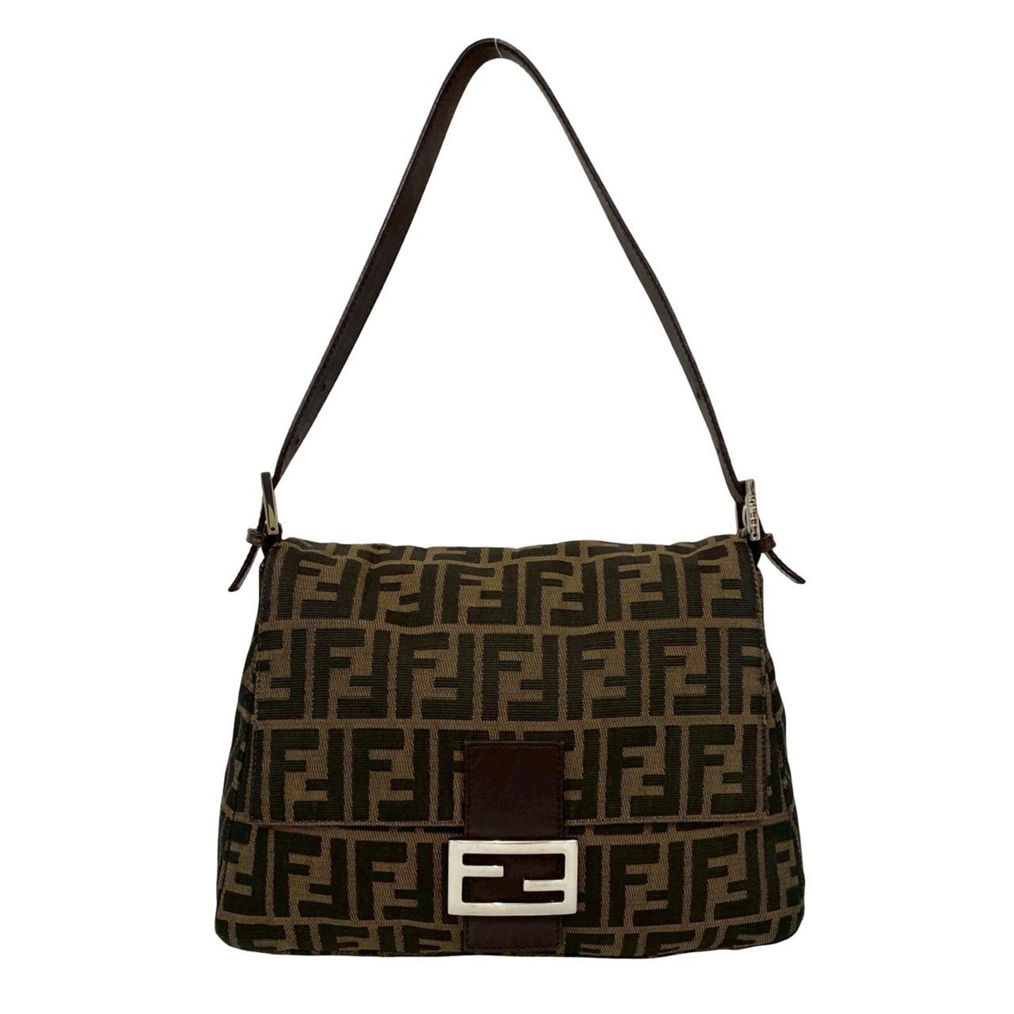 Fendi FENDI Mamma Bucket Zucca FF Canvas and Leather Semi-Shoulder Bag Handbag Brown 22183 Size ONE SIZE - 1 Thumbnail