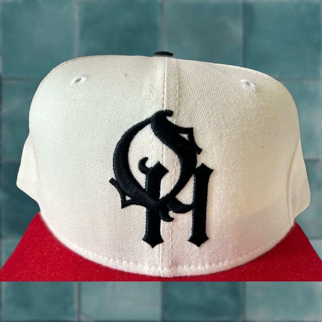 New Era VINTAGE New Era Baseball Cap Wool Ohio Pro Model fitted 7 1/2 NWOT Deadstock USA Mens White Red OH Gothic Embroidered 90s Cap Size ONE SIZE - 1 Thumbnail