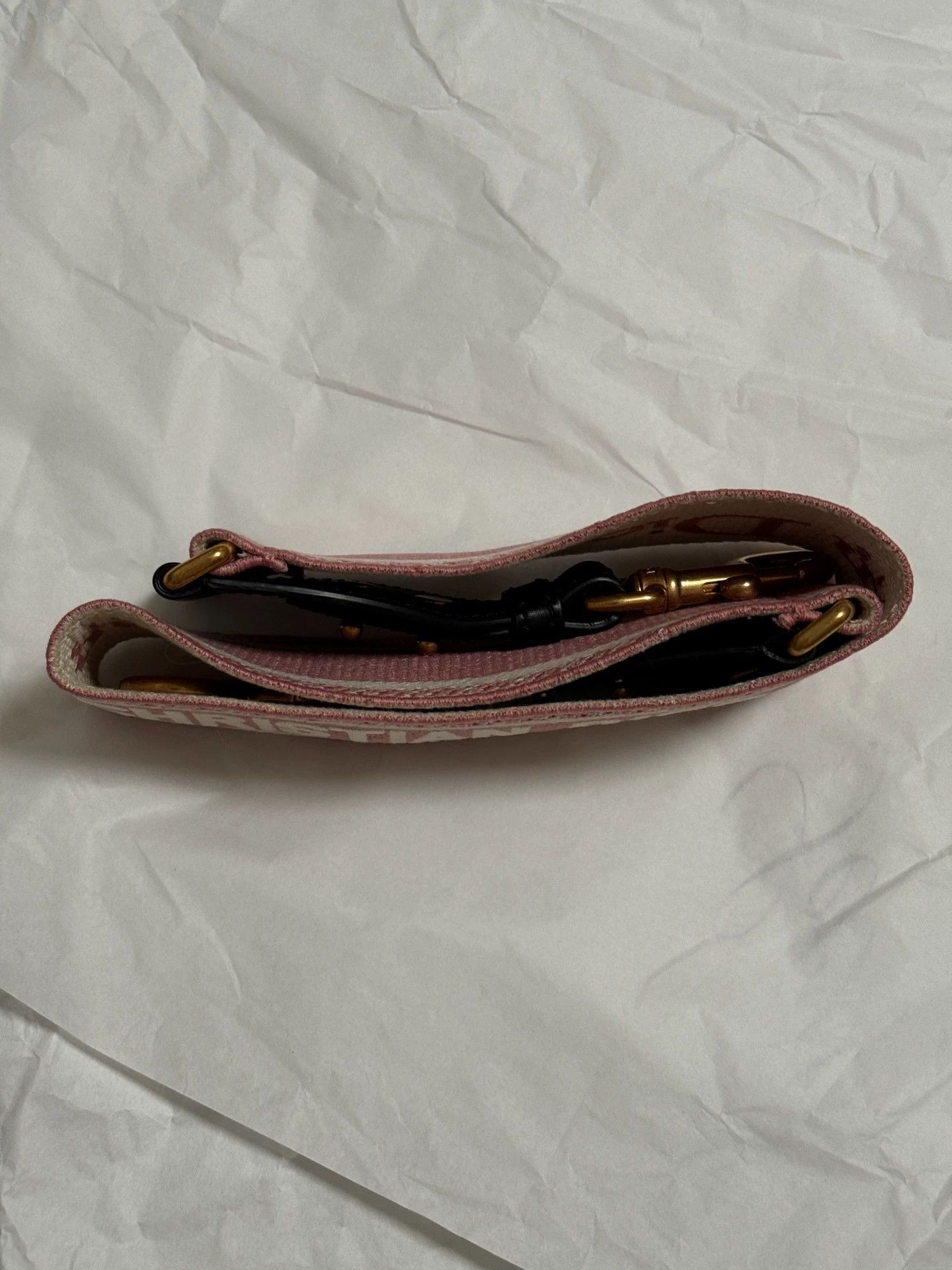 Dior Dior Pink Canvas Leather Ends Strap Size ONE SIZE - 8 Thumbnail