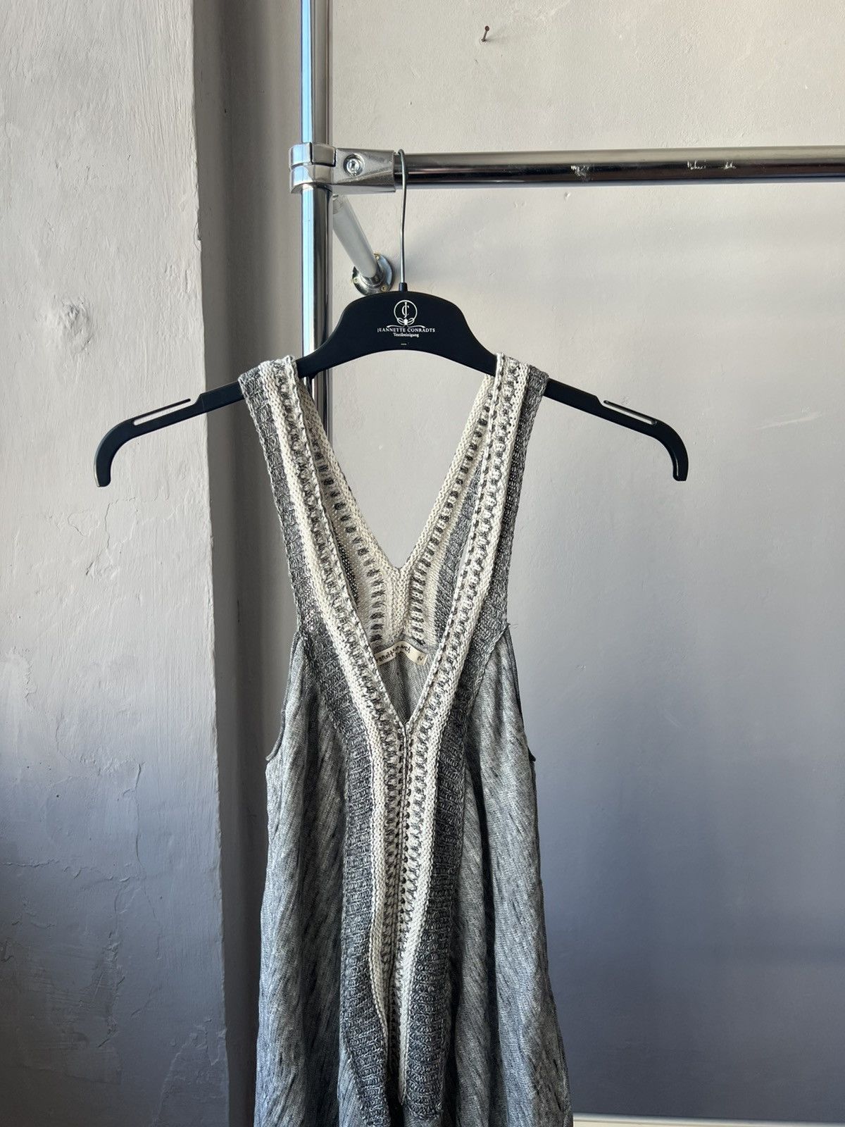 Transit TRANSIT PAR SUCH MADE IN ITALY ASYMMETRICAL WOMEN GRAY DRESS Size XS / US 0-2 / IT 36-38 - 4 Thumbnail