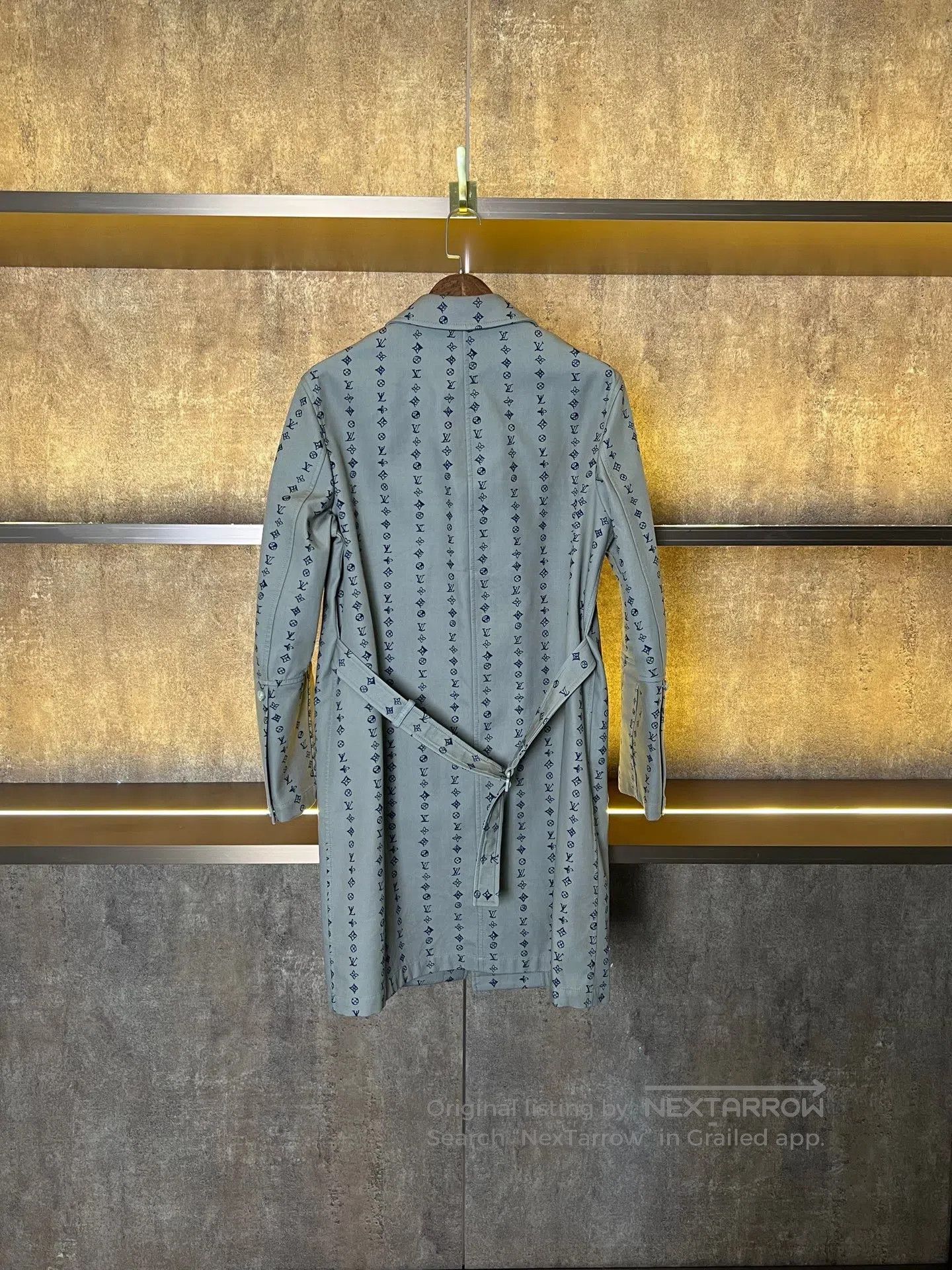 Louis Vuitton Louis Vuitton Khaki All-Over Stripe Print Coat| Size US S / EU 44-46 / 1 - 2 Thumbnail