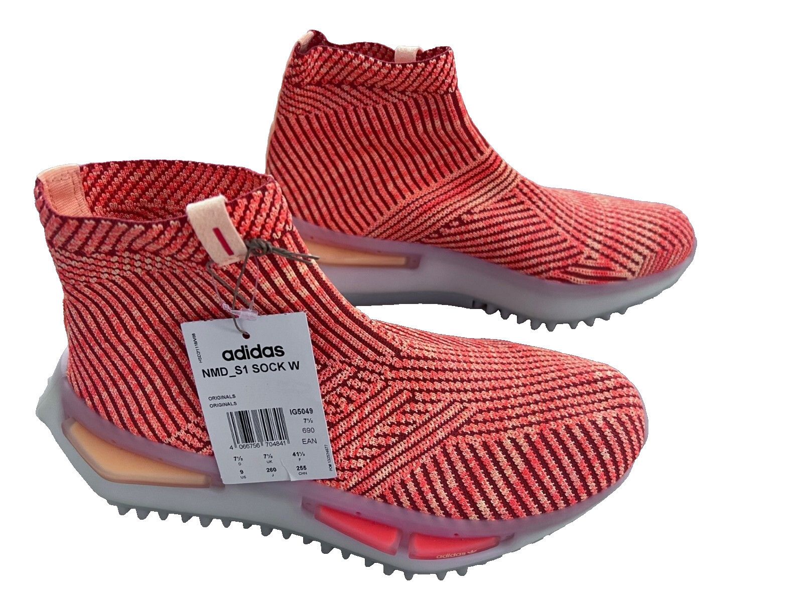 Adidas Adidas IG5049 NMD_S1 Sock Shoes Sneakers Acid Orange ( 9 ) Size US 9 / EU 42 - 3 Thumbnail
