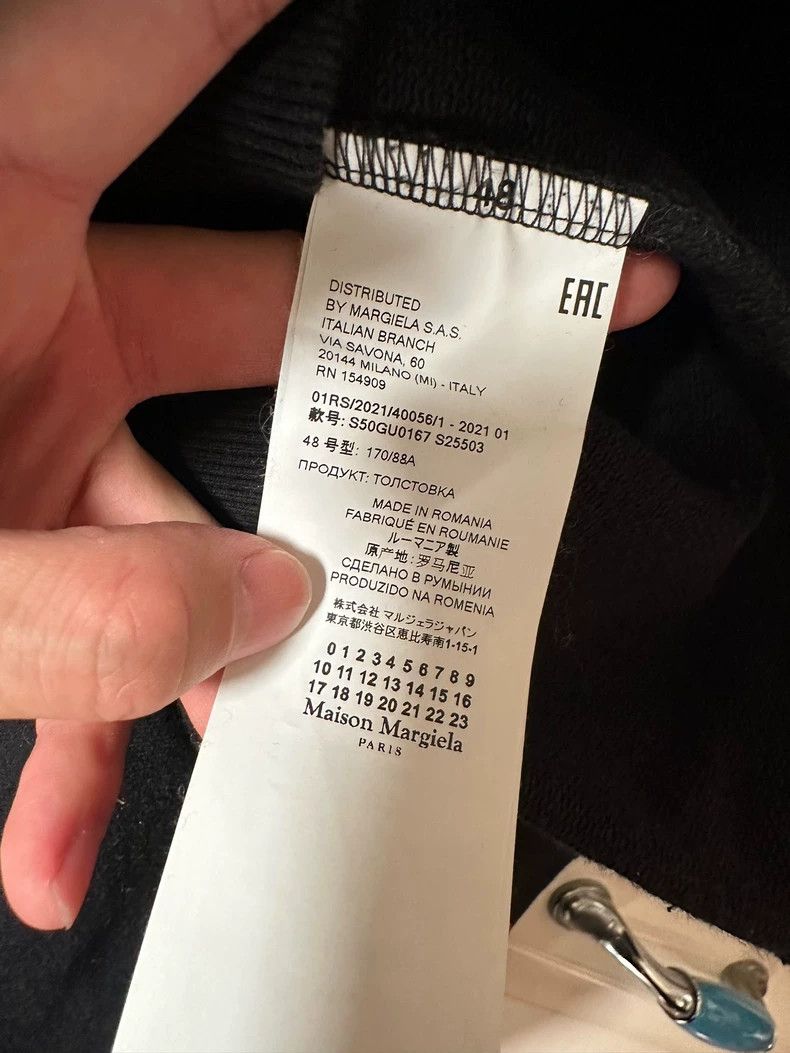 小物 Maison Margiela Maison Margiela Maison Margiela Black hoodie, sweatshirt