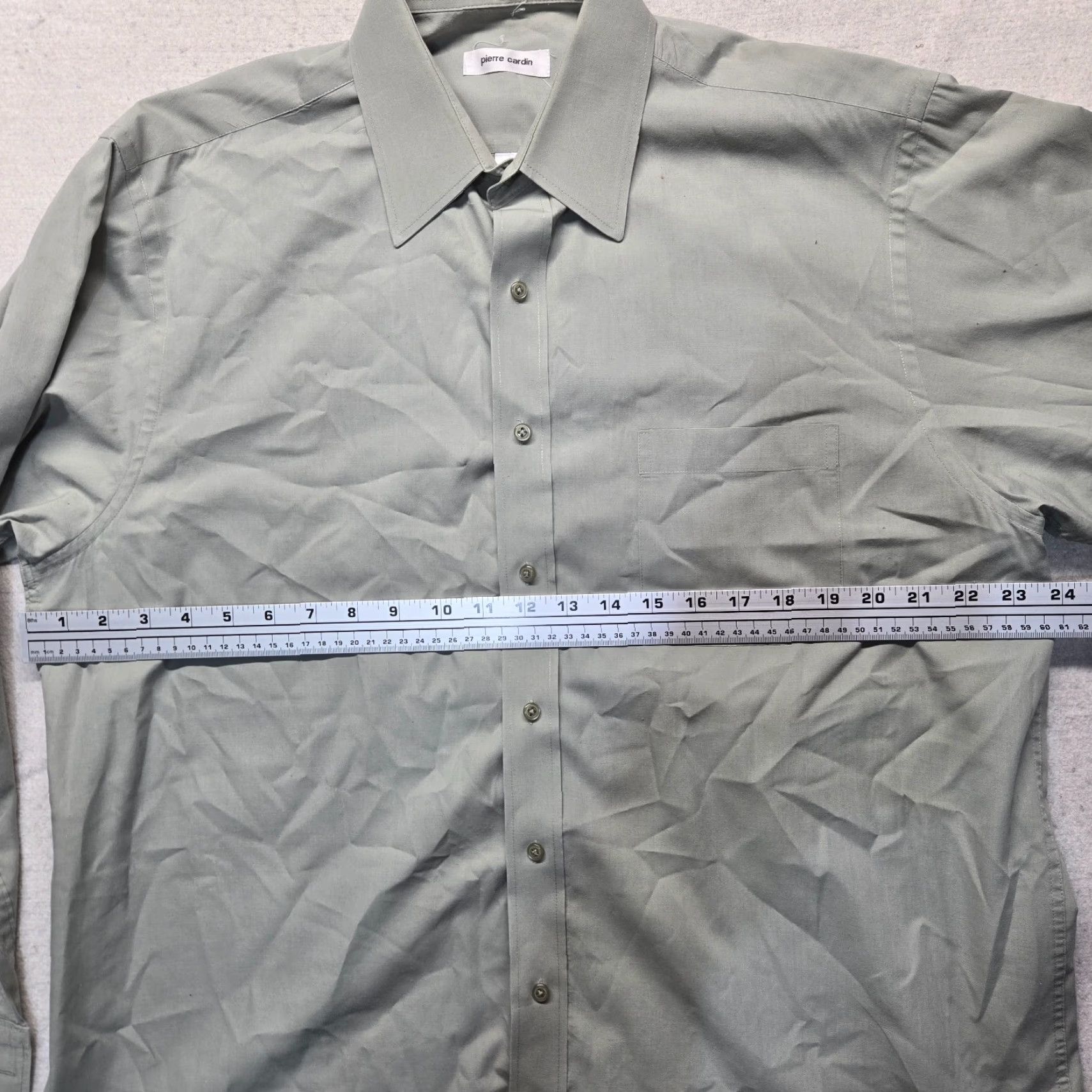 Pierre Cardin Pierre Cardin Shirt Button-Up Adult Men's Gray 16.5 34/35 Long Sleeve Cotton Blend Button-Front Collared Traditional Mens Shirt Size US XL / EU 56 / 4 - 4 Thumbnail