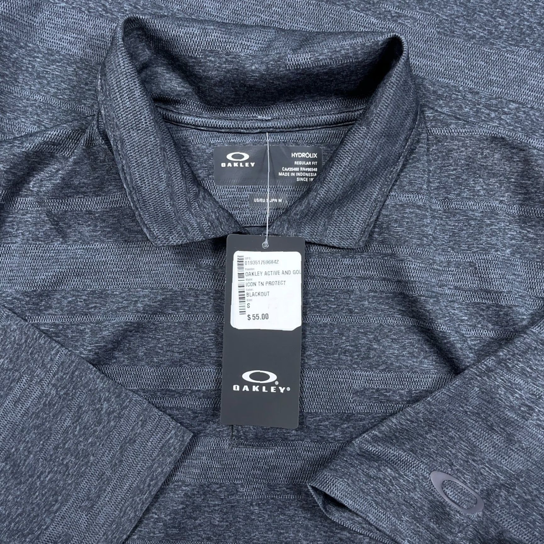 Oakley Oakley Polo Shirt Men Small Gray Striped Performance Hydrilix Wicking Golf NWT Size US S / EU 44-46 / 1 - 2 Thumbnail