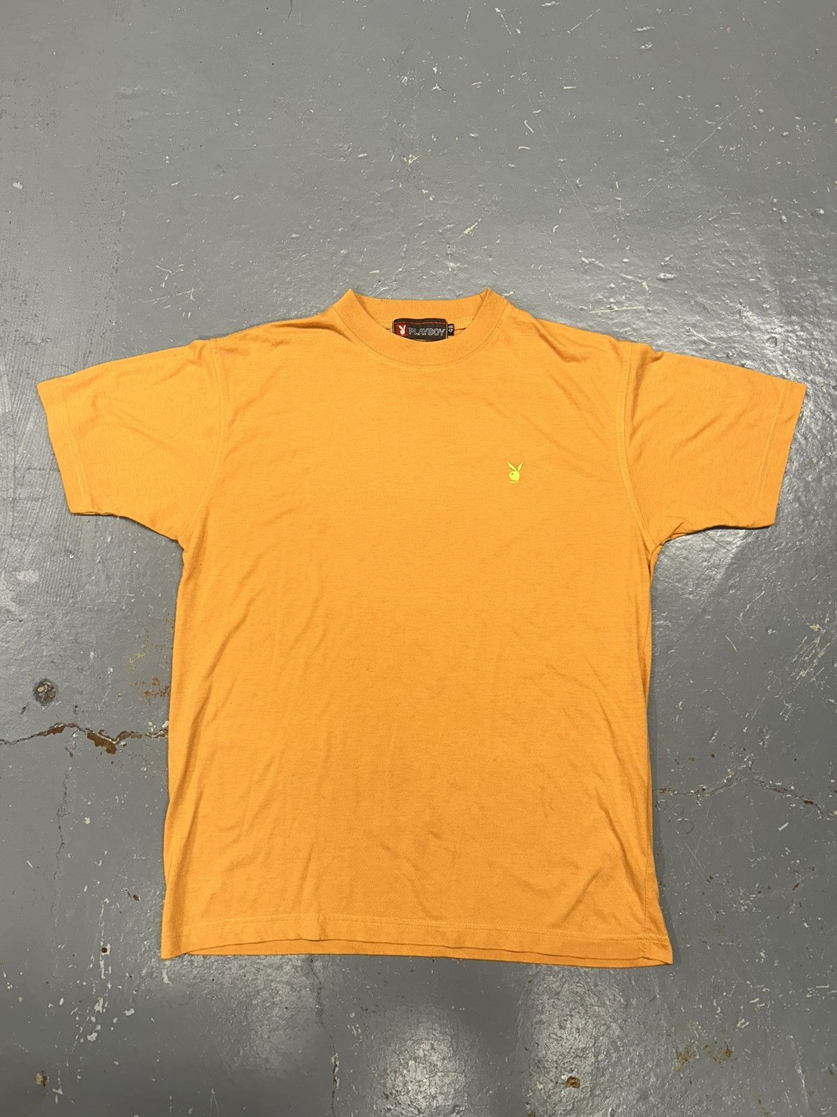 Playboy × Vintage Crazy Vintage 90s Essential Orange Playboy Logo Tee Shirt Size US M / EU 48-50 / 2 - 1 Thumbnail
