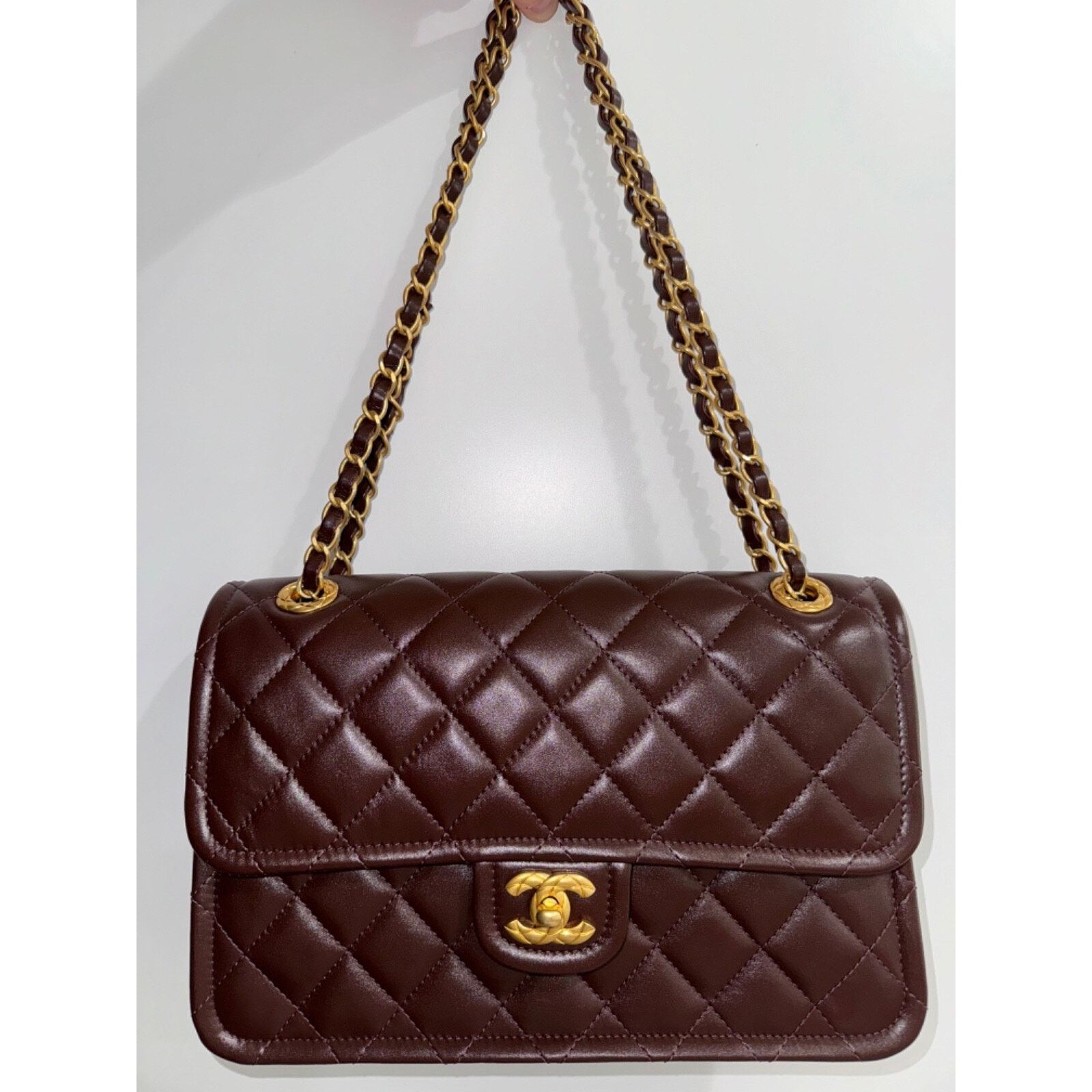 Chanel Chanel Dark Brown Large CC Gold Classic Shoulder Bag Size ONE SIZE - 6 Thumbnail