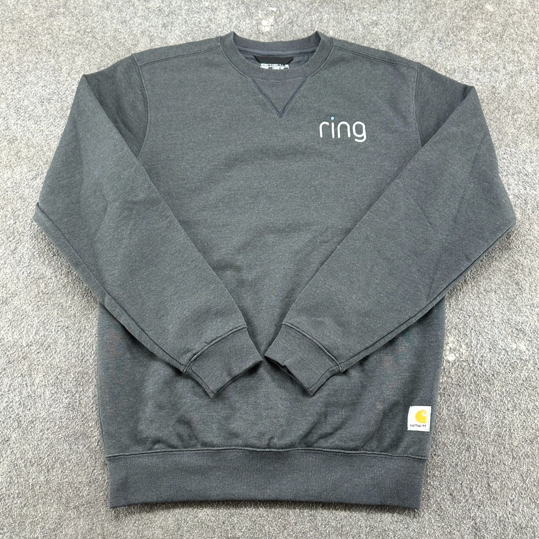 Carhartt Carhartt Sweatshirt Mens Small Gray Pullover Crew Neck Cotton Polyester Fleece Logo 90s Stacked Pocket, Regular Fit, Winter/All Seasons, Men Size US S / EU 44-46 / 1 - 2 Thumbnail
