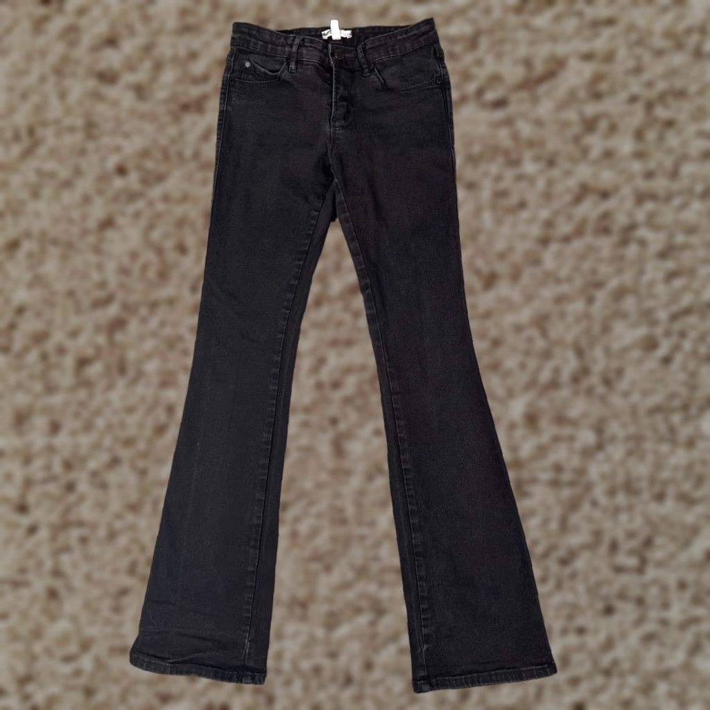 Vintage Kendall And Kylie Women's Jeans Bootcut Low Rise Black Denim Juniors 25x30 Size 25" / US 0 / IT 36 - 1 Thumbnail