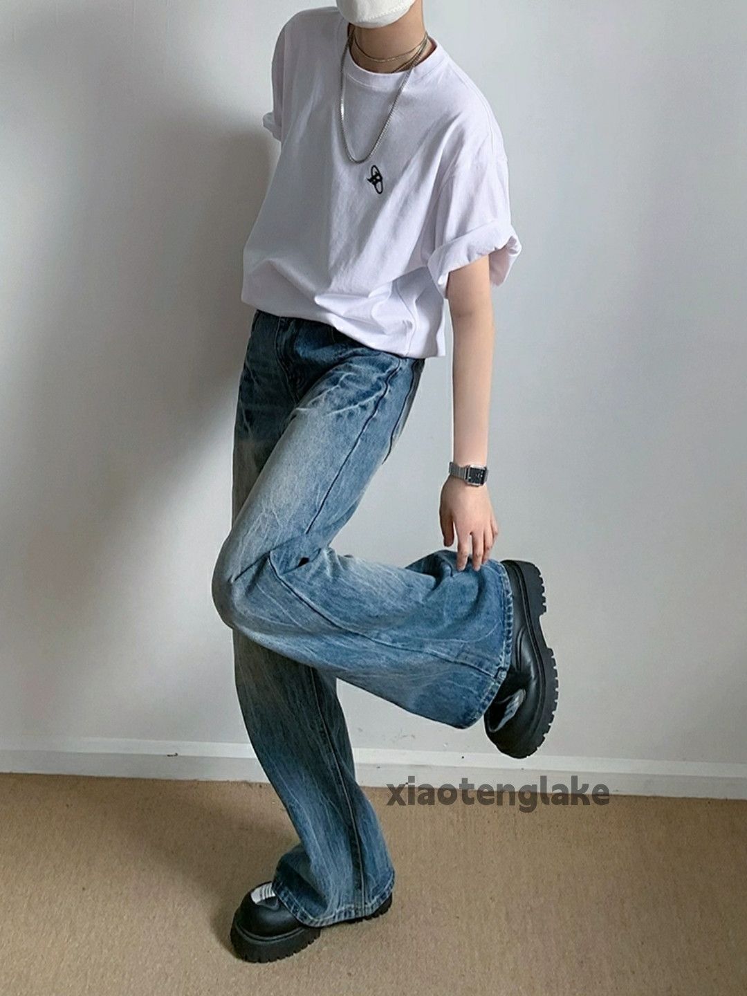 Jean × Vintage washed faded cleanfit yuppie bootcut grunge jeans Size US 32 / EU 48 - 1 Thumbnail