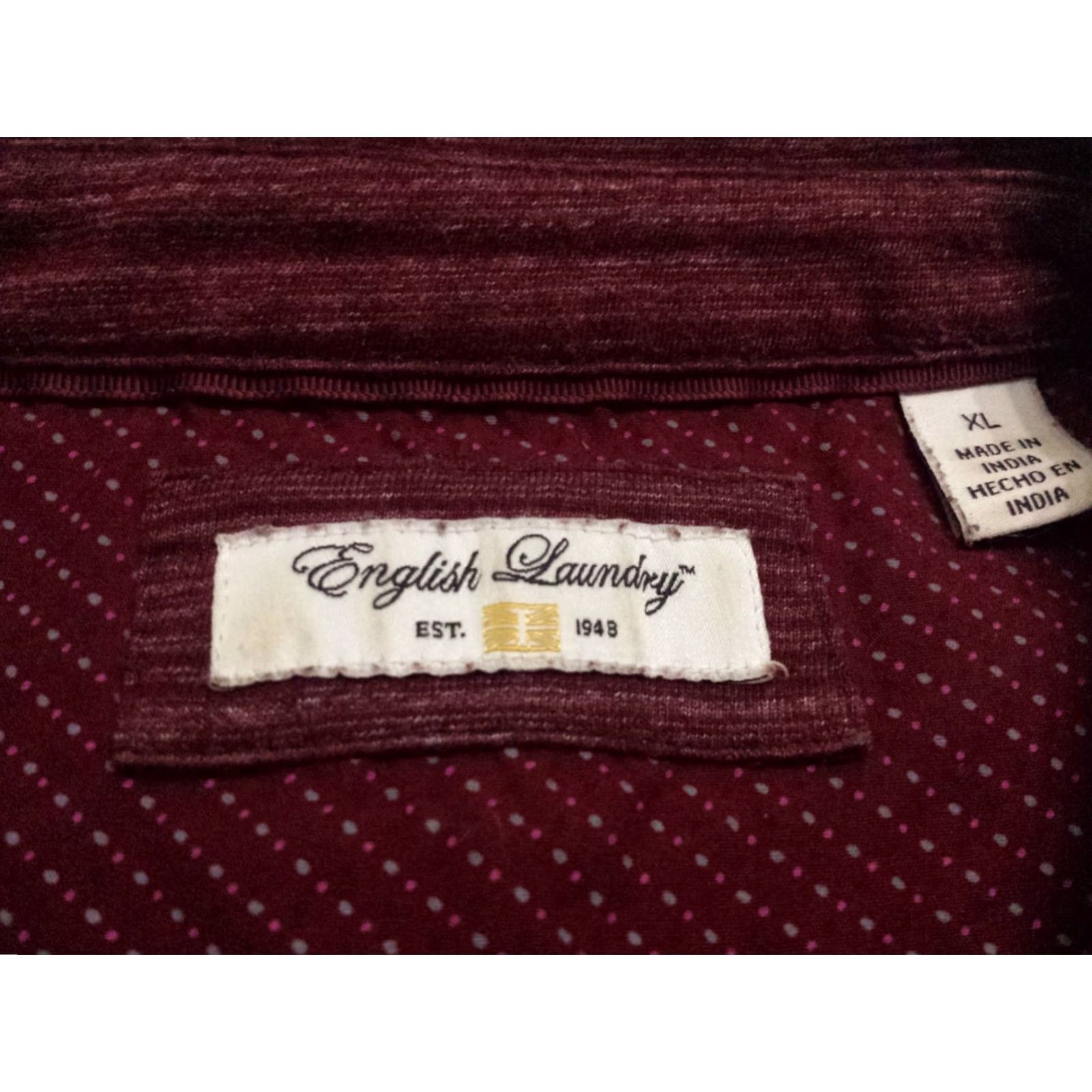 English Laundry English Laundry Polo Shirt Mens XL Red Striped Cotton-Polyester Short Sleeve Casual Shirt Size US XL / EU 56 / 4 - 4 Thumbnail